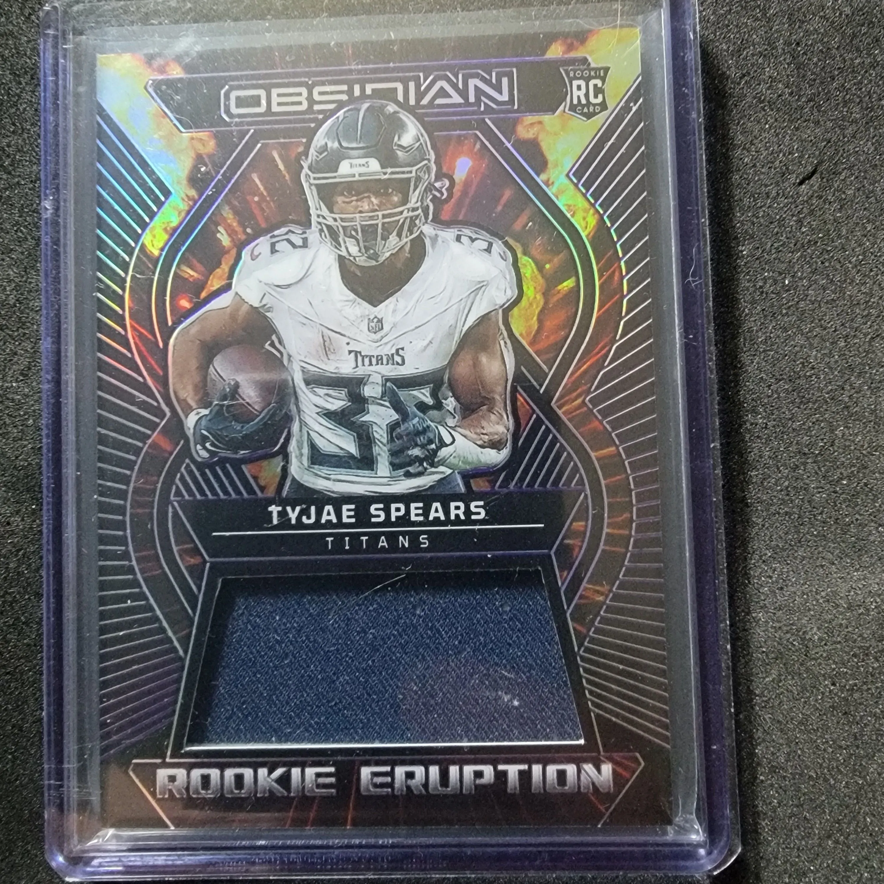 Product image for 2023 Obsidian Rookie Eruption Patch Tyjae Spears 26/75
