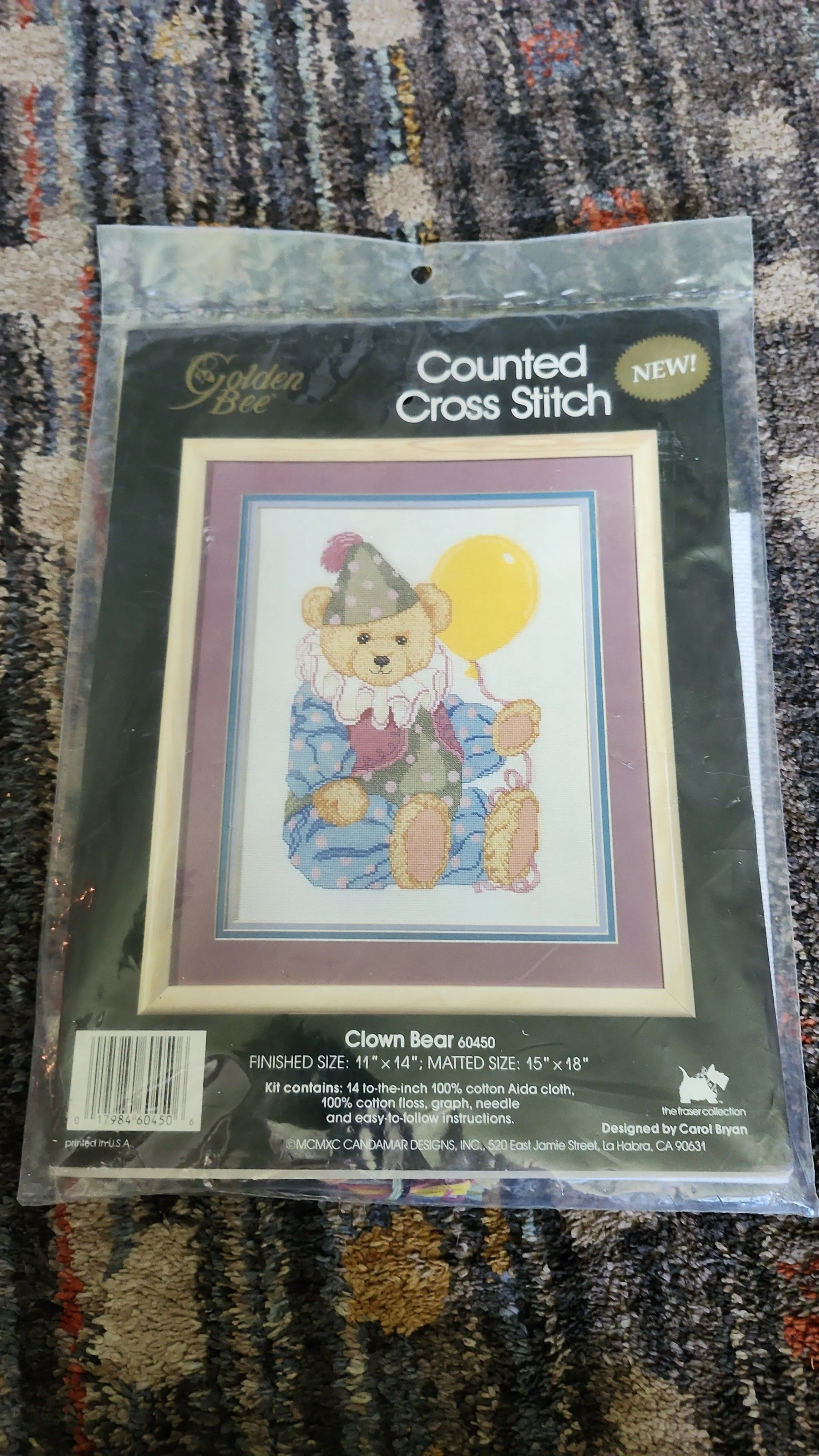 Product image for Golden Bee crossstitch kit clown bear