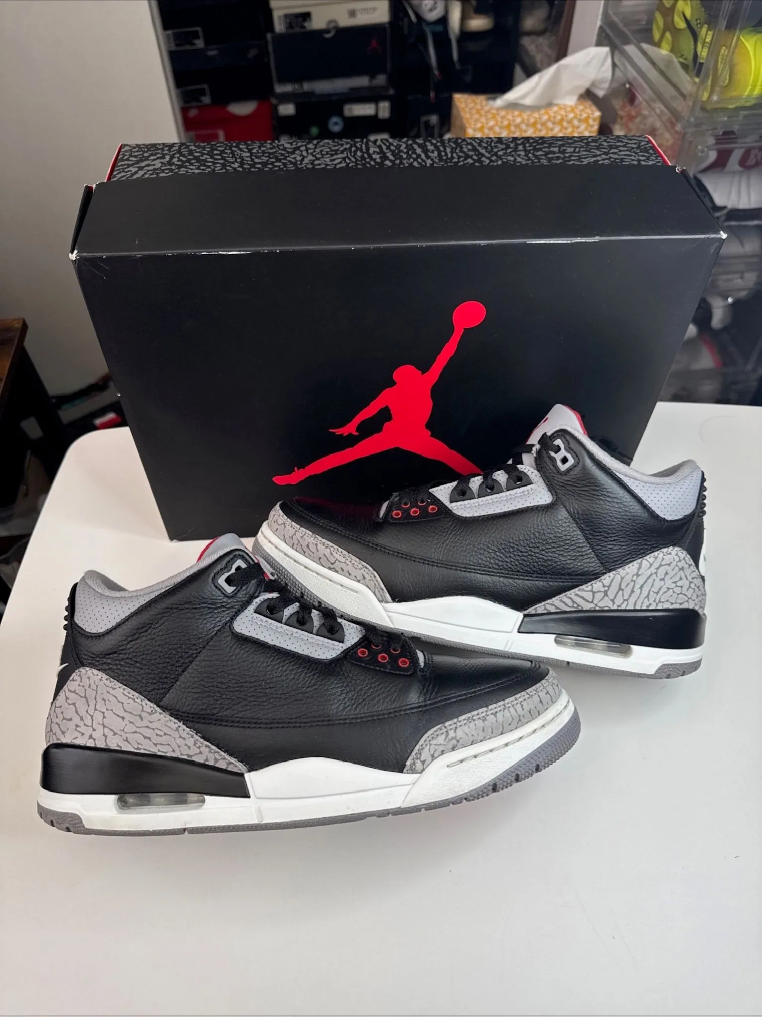 Product image for JORDAN 3 BLACK CEMENT SIZE 10