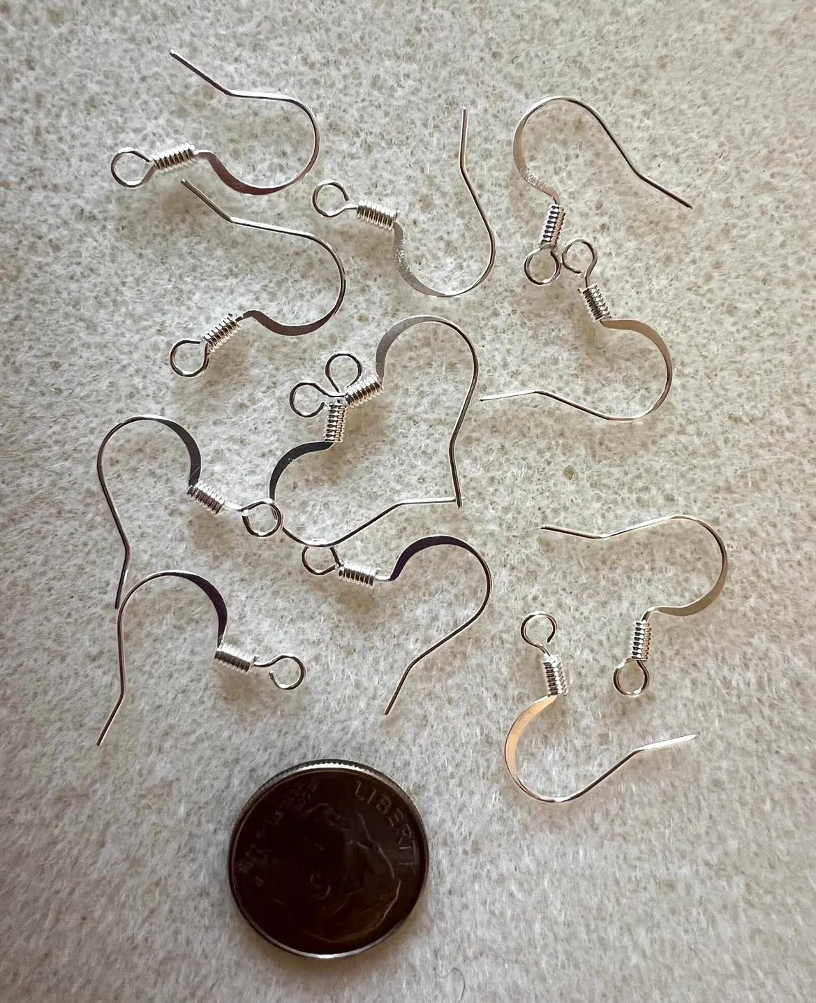Product image for Silver Tone Fish Hook Ear wires