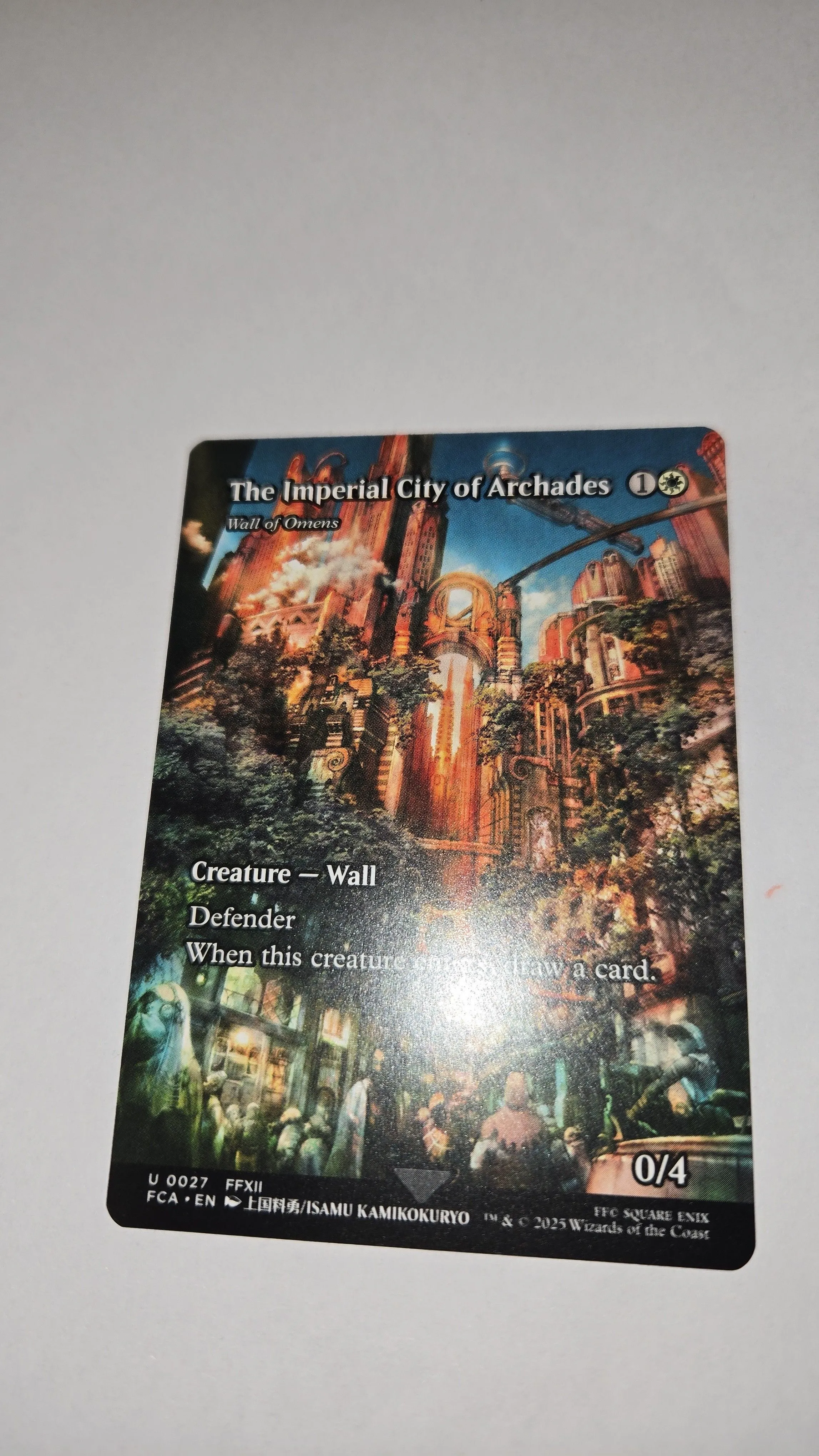 Product image for mtg Final fantasy The Imperial City of Archades - Wall of Omens (Showcase)