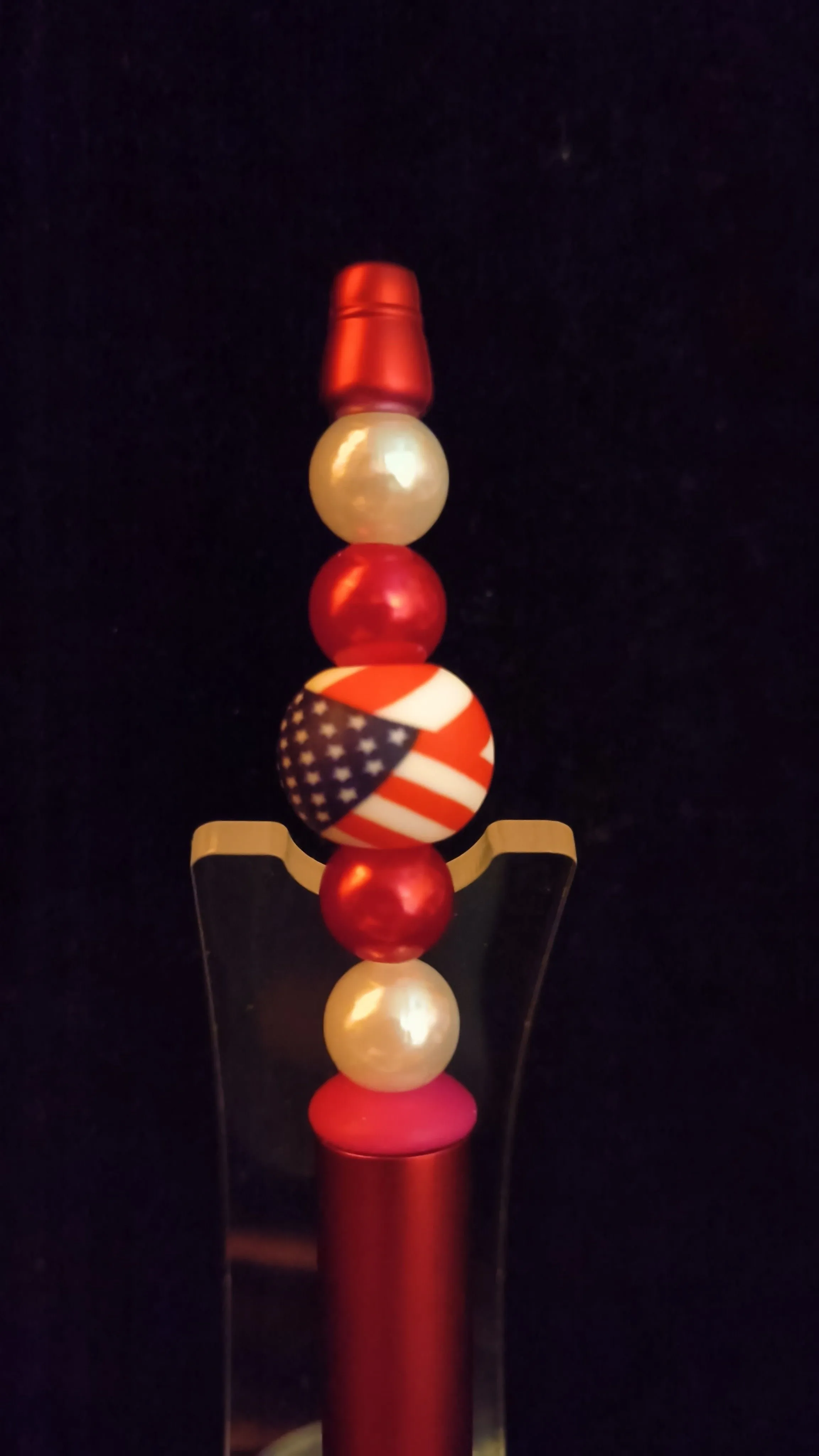 Product image for Beadable Pens - Red Satin Patriotic #448
