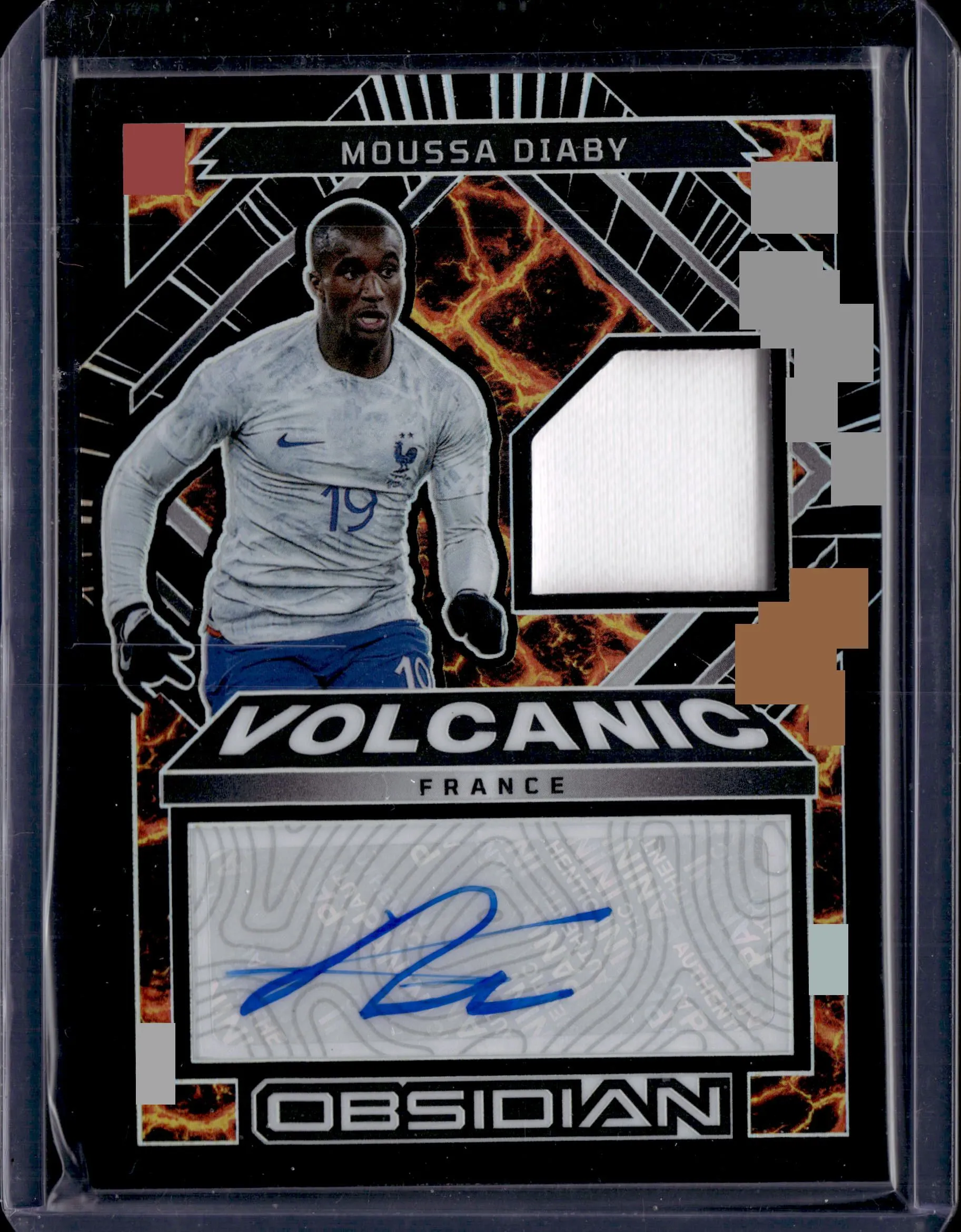 Product image for 2022-23 Panini Obsidian Volcanic Material Signatures #VMS-MDY Moussa Diaby /199