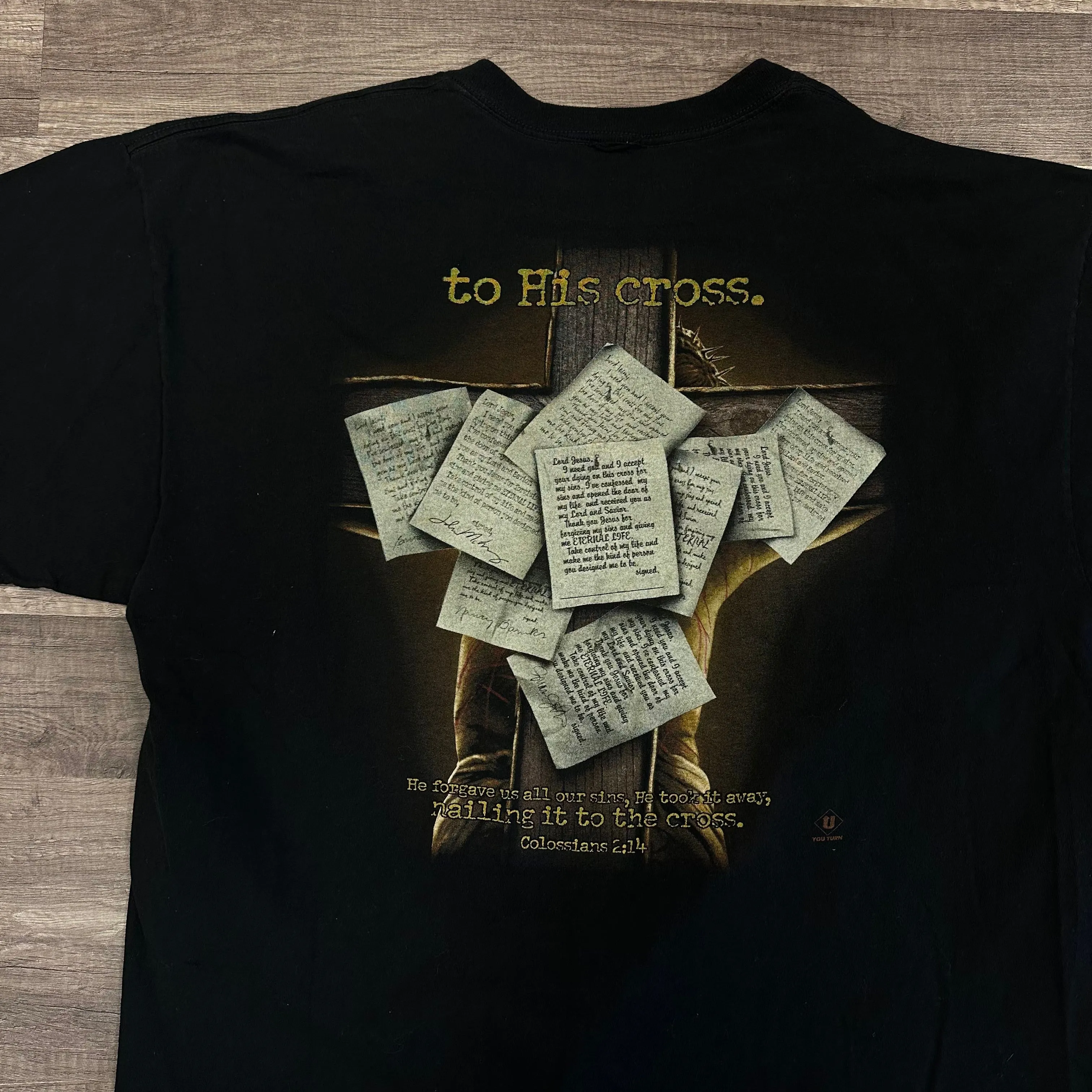 Product image for Y2K Jesus I Nailed It Black Tee SZ XL