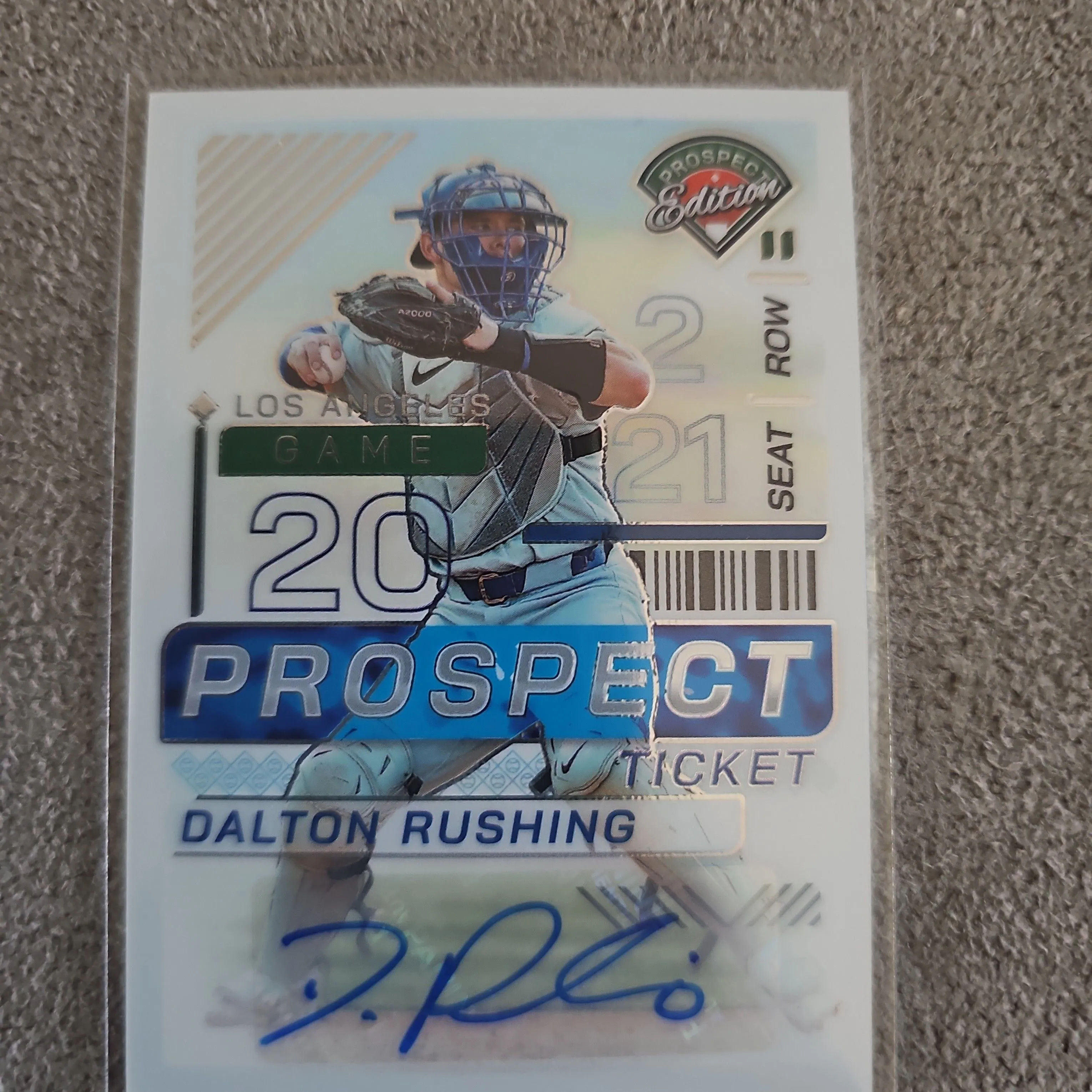 Product image for Dalton Rushing - Prospect Auto 2024 Panini Prospect Edition - Dodgers
