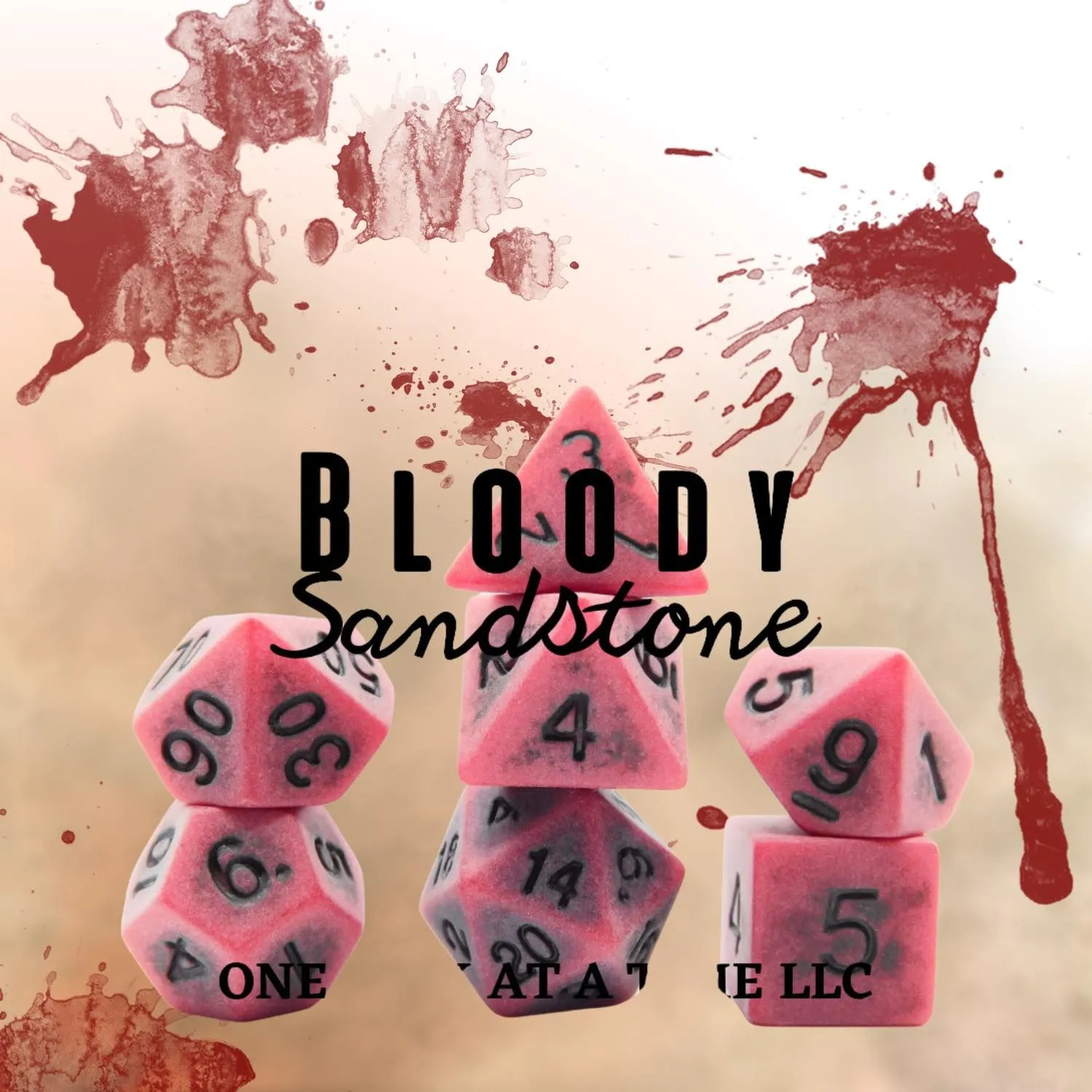 Product image for [BLOODY SANDSTONE] 7pc Acrylic Dice Set [ACR108]