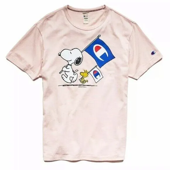 Product image for Champion Peanuts Snoopy Woodstock Flag Men's T-Shirt