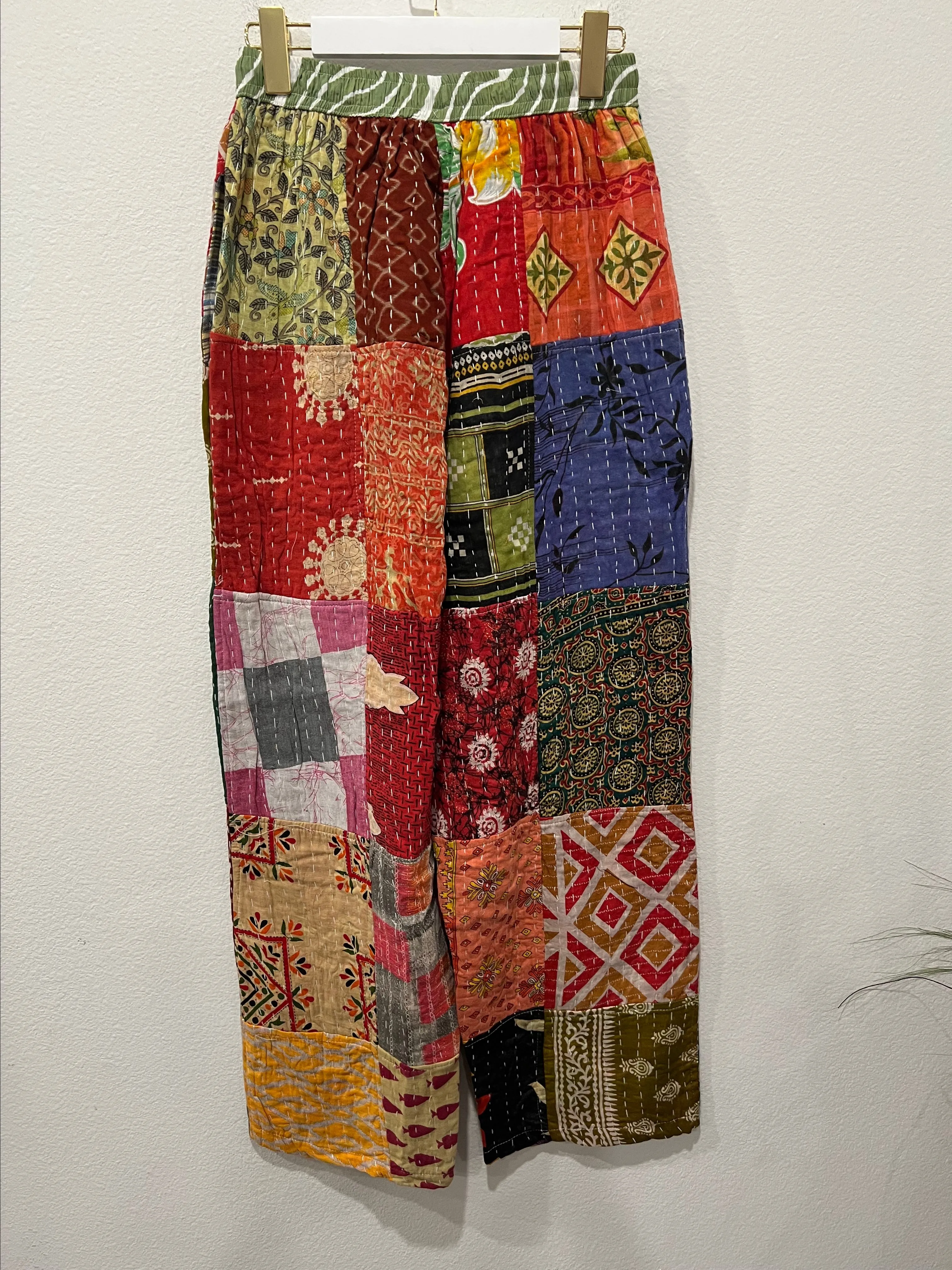 Product image for Colorful Patchwork Quilted Pants Size S/M by Kathmandu