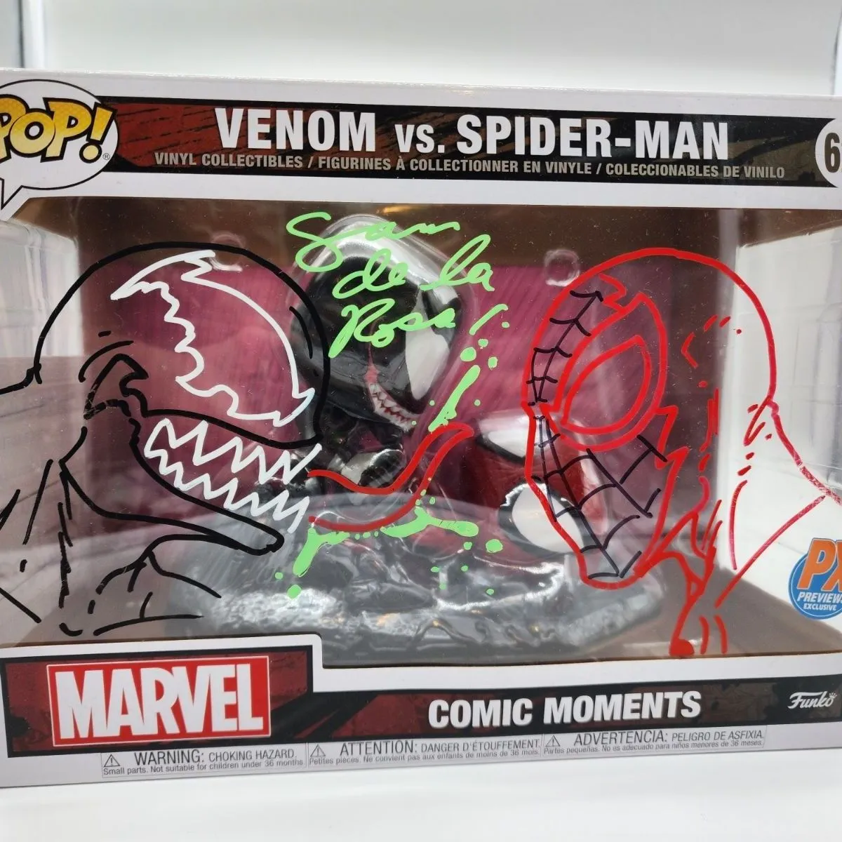Product image for Funko Pop! Comic Moment - Venom vs Spider-Man Illustrated/Autograohed