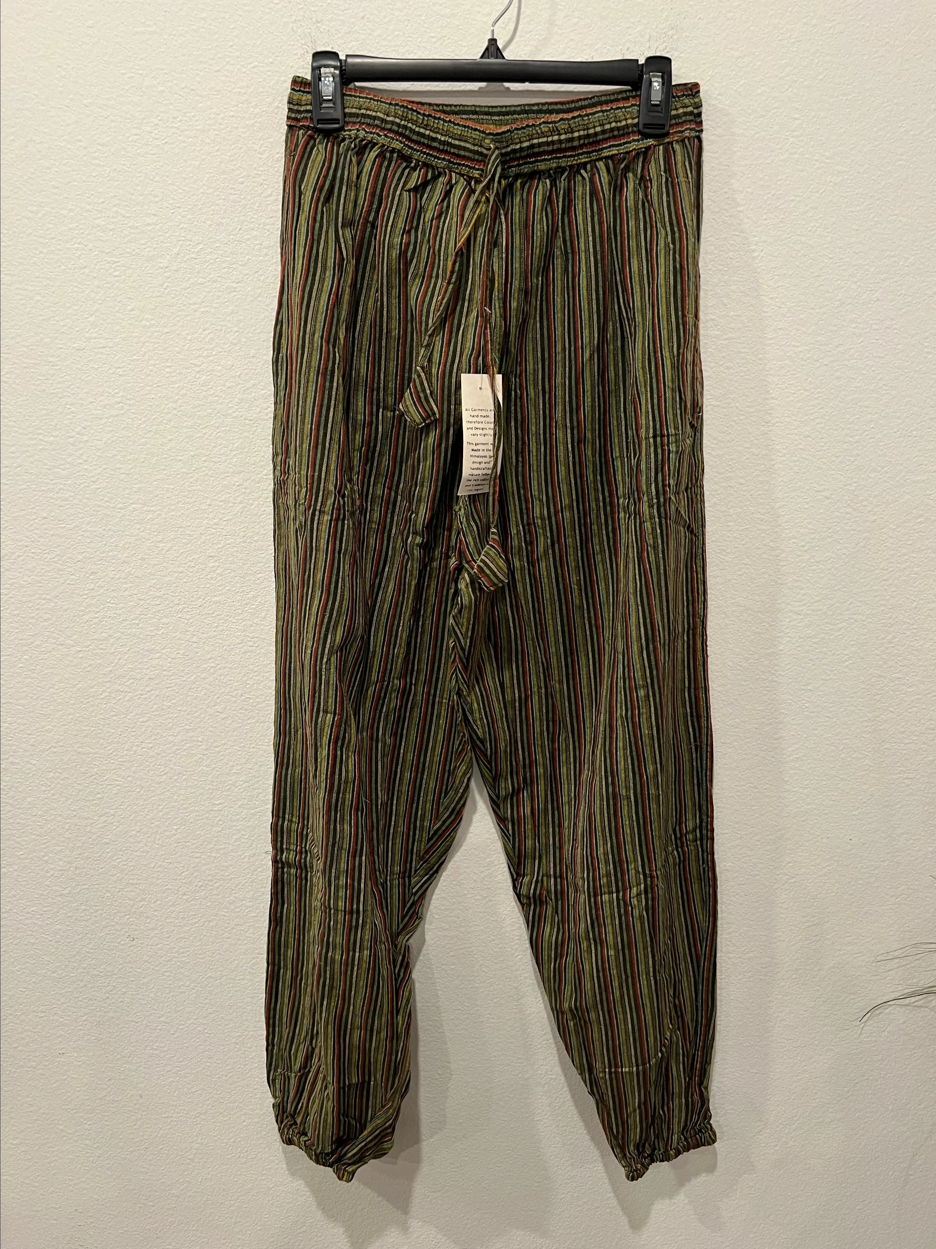 Product image for Striped Green and Brown Pants by Kathmandu One Size Fits S-L