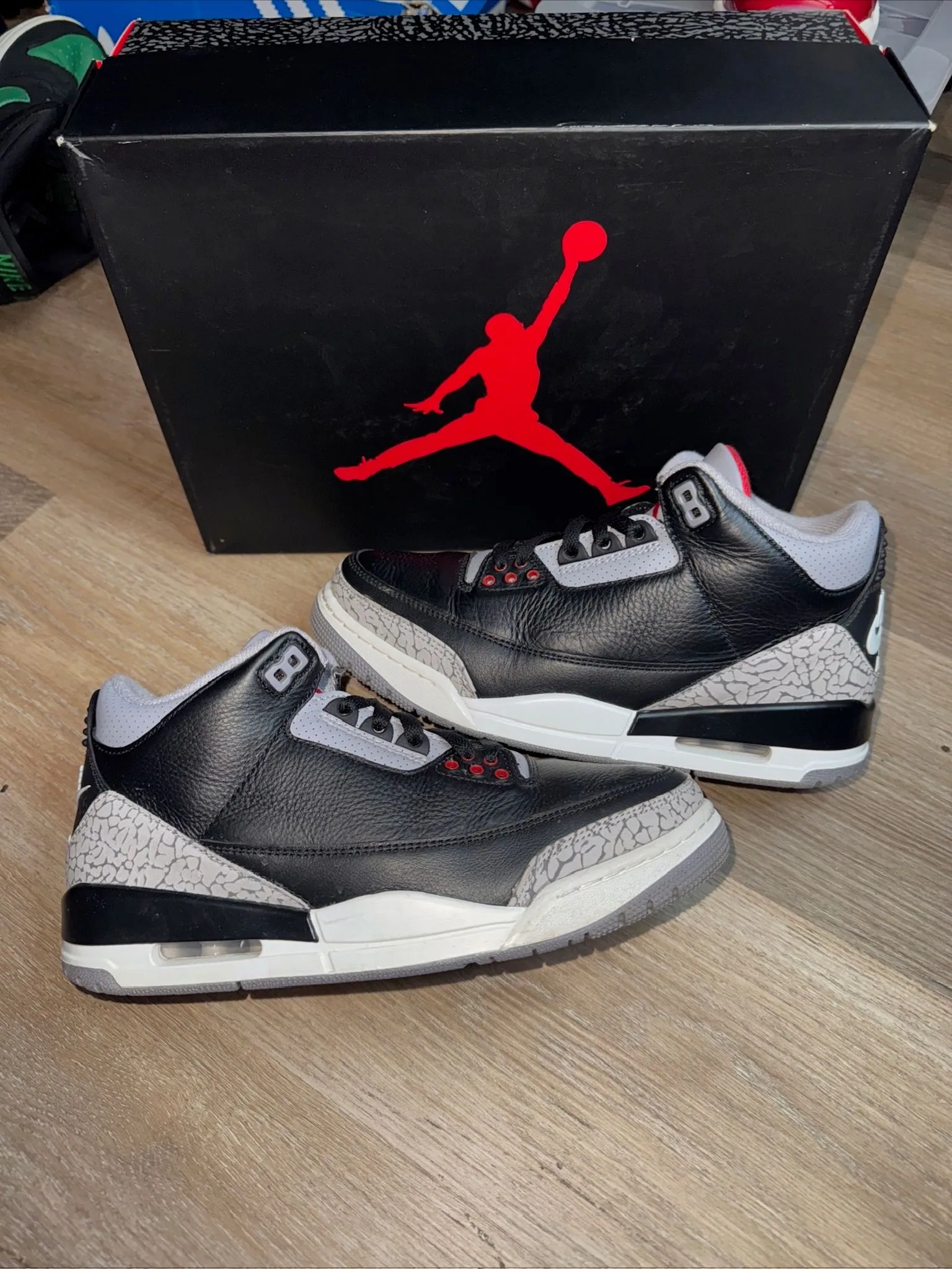 Product image for JORDAN 3 RETRO OG 'BLACK CEMENT' SIZE 8