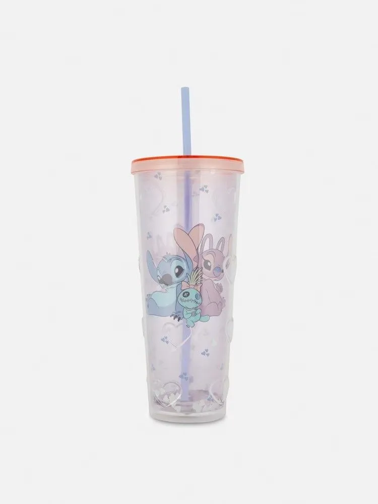 Product image for Disney’s Stitch and Angel Cup and Straw NWT