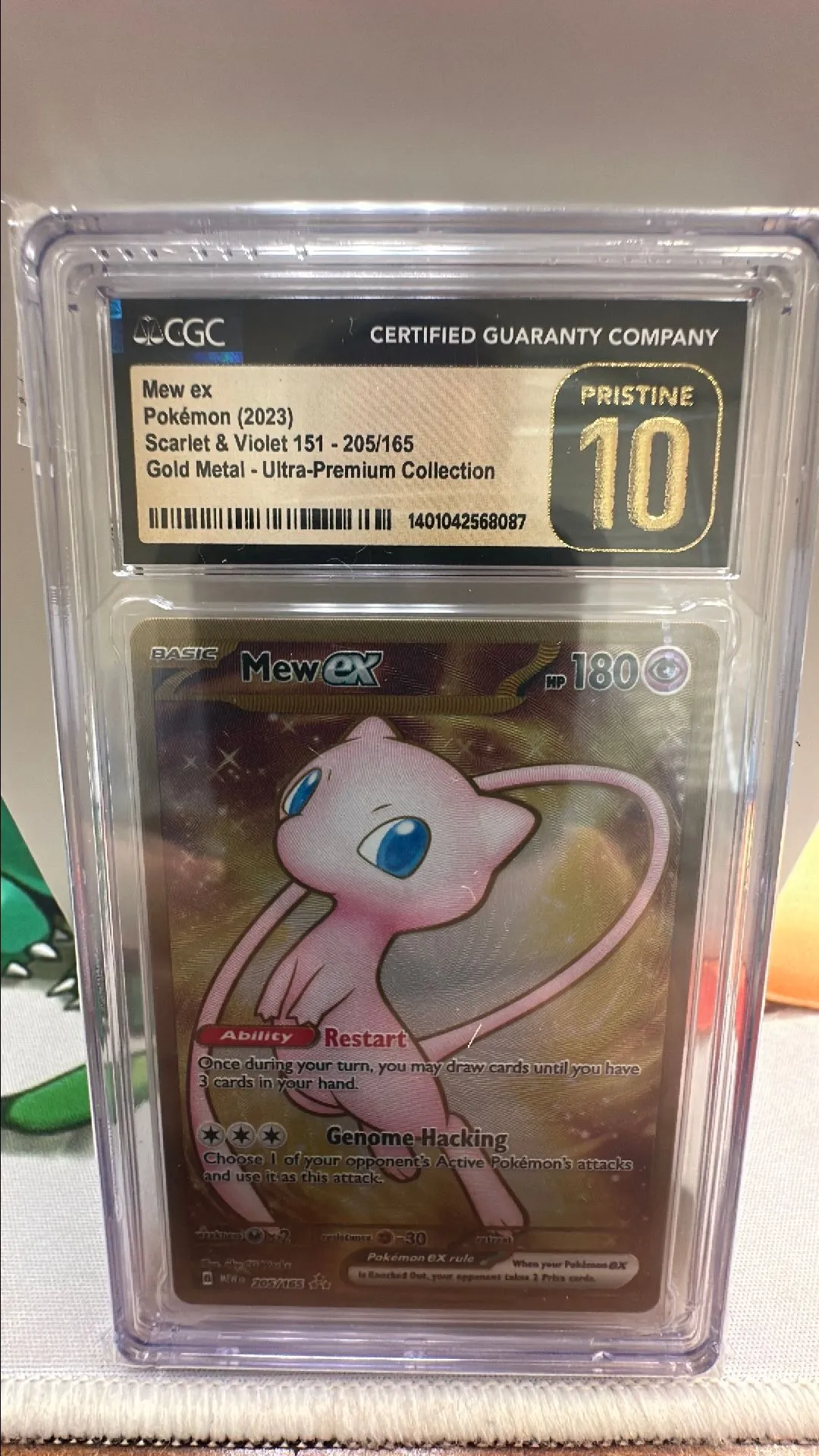 Product image for Mew ex (Gold Metal) #205 - 2023 151 UPC Promo - CGC Pristine 10