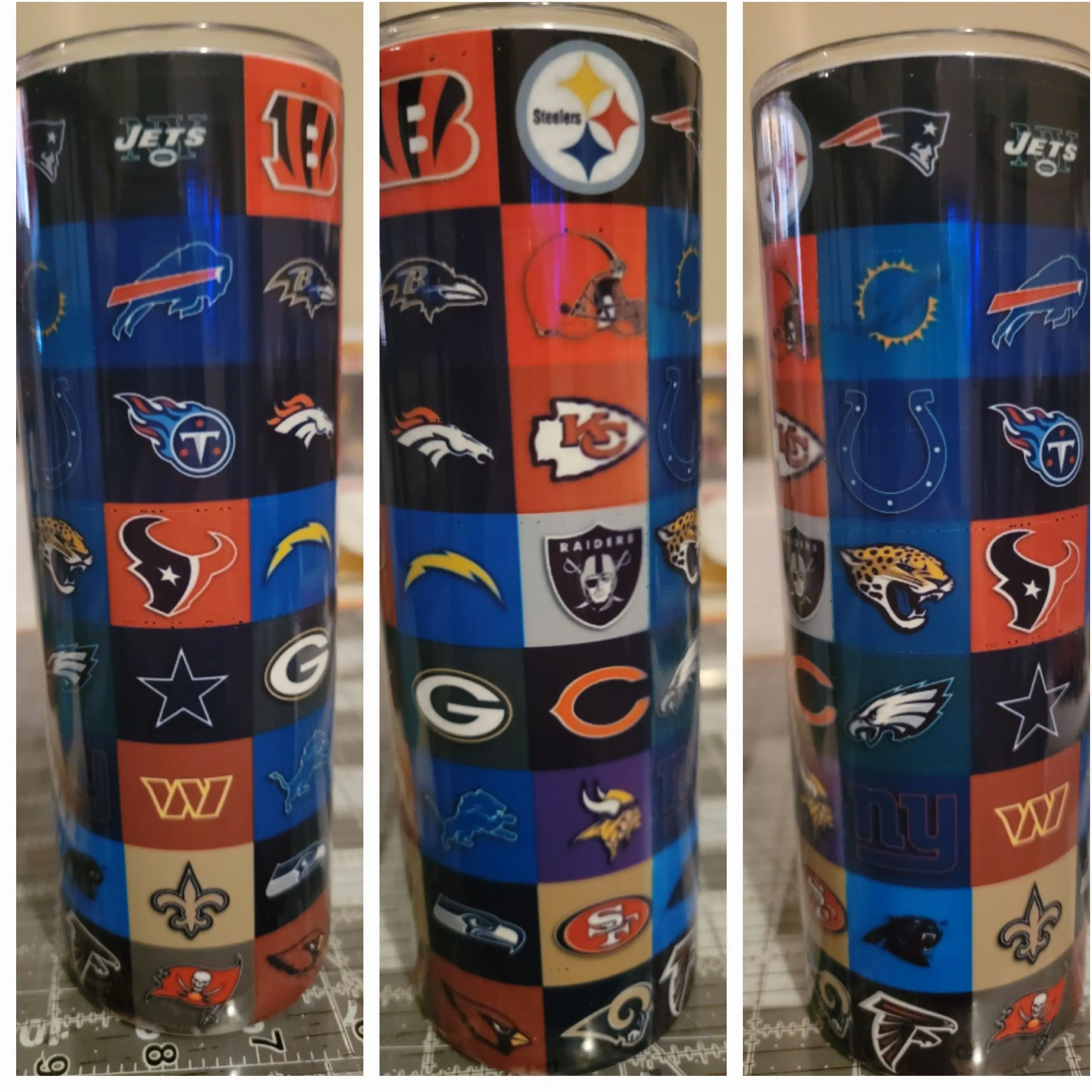 Product image for nfl team logo 29oz skinny tumbler w/ straw