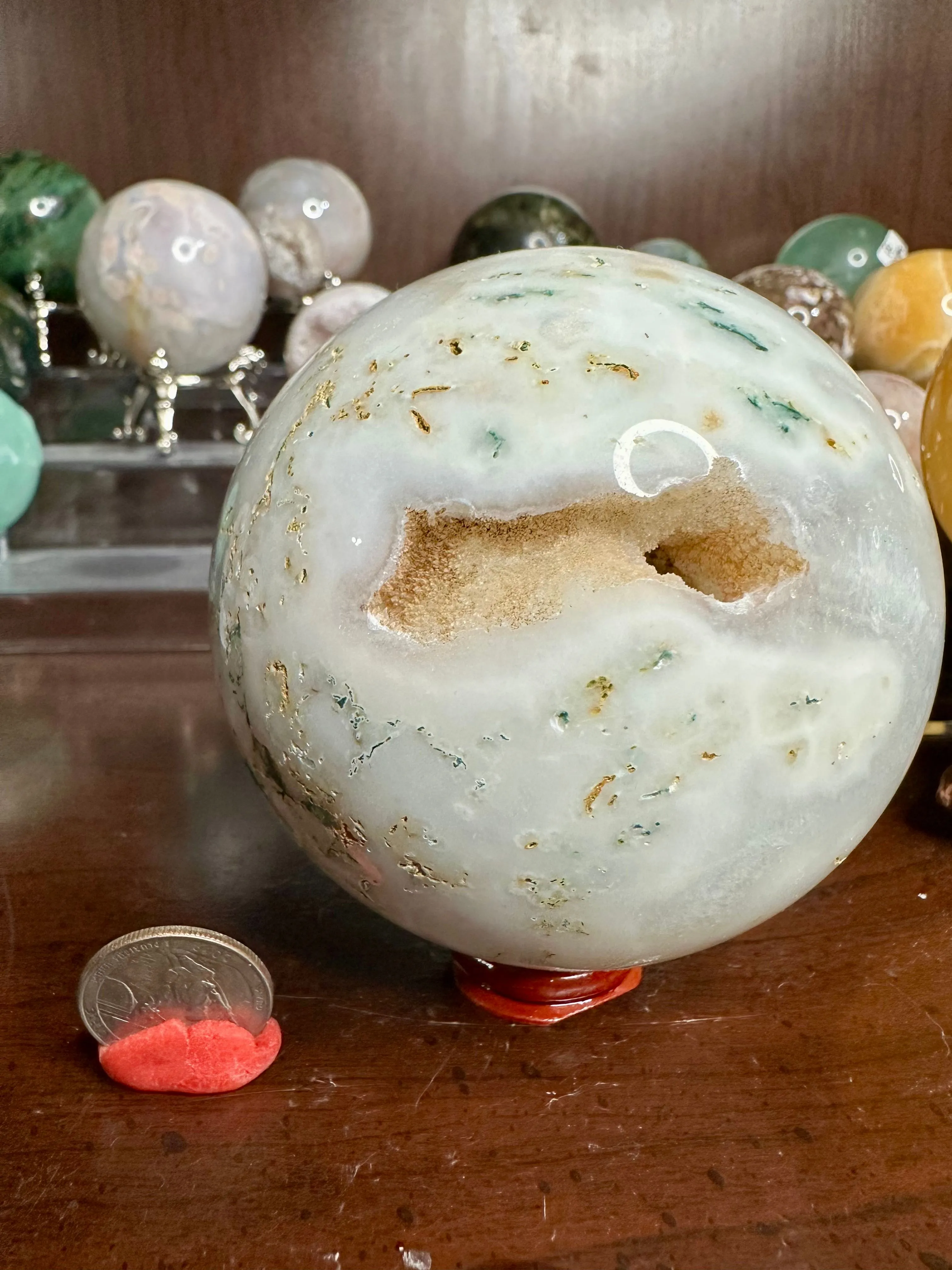 Product image for Tree Agate Druzy Sphere