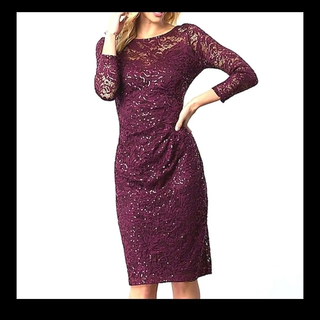 Product image for MARINA Sequin Lace Dress