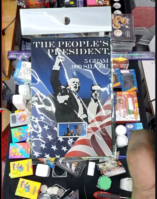 Product image for 1 x 5 Gram Trump silver bar in Blister Pack