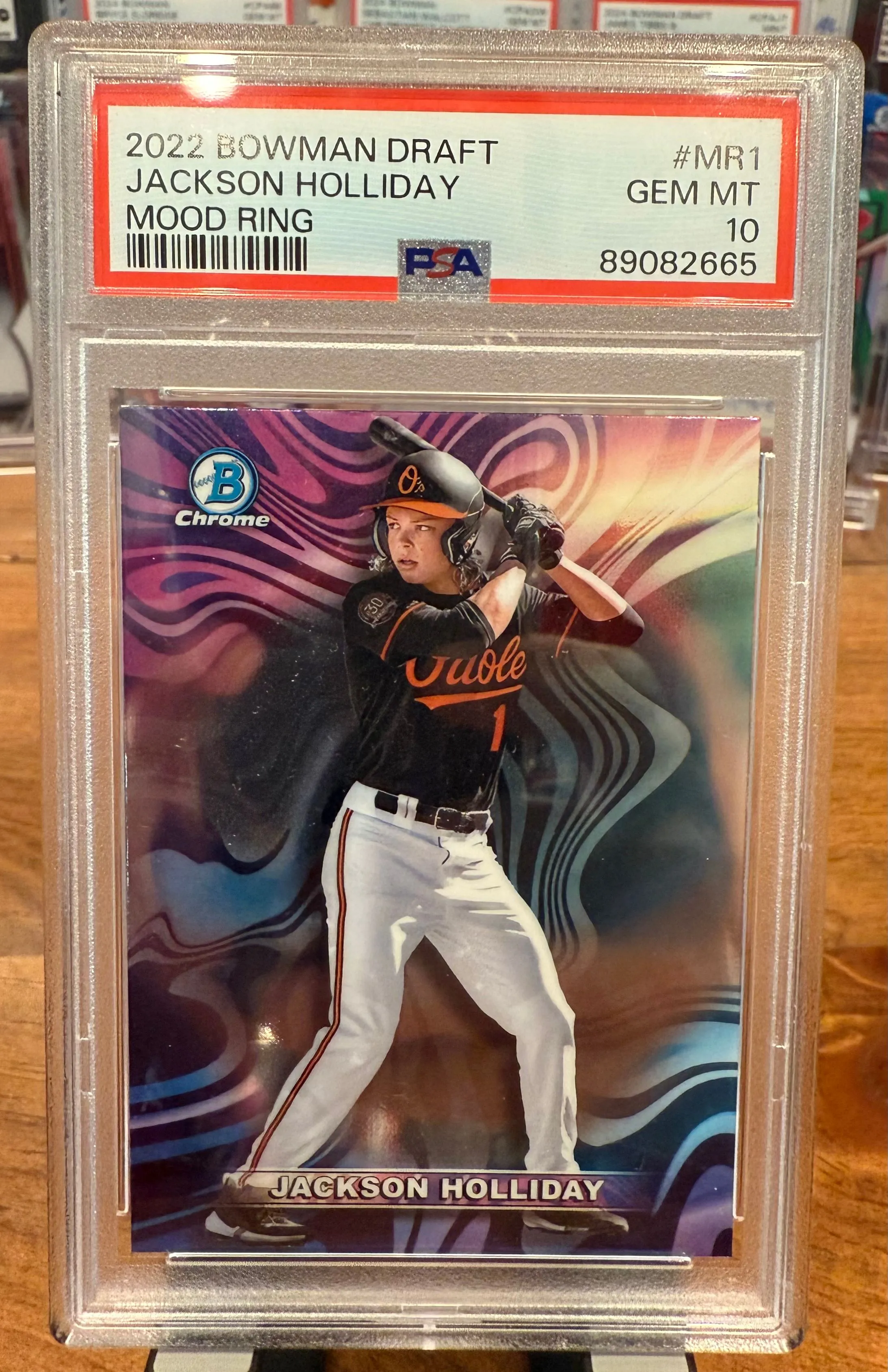 Product image for 2022 Bowman Draft Jackson Holliday Mood Ring PSA 10
