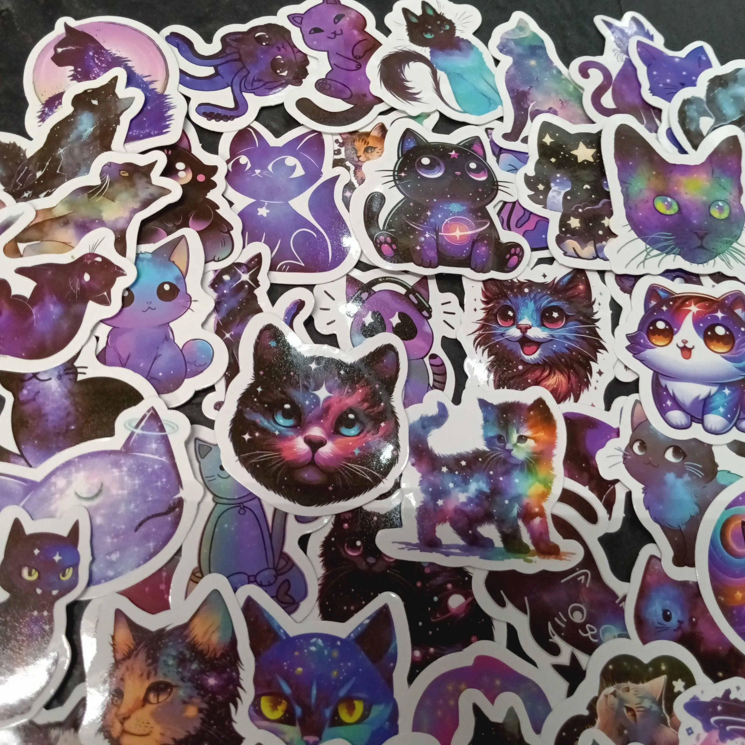 Product image for #0 Bloop the Chat or yourself 3 Random Galaxy Cat Stickers 