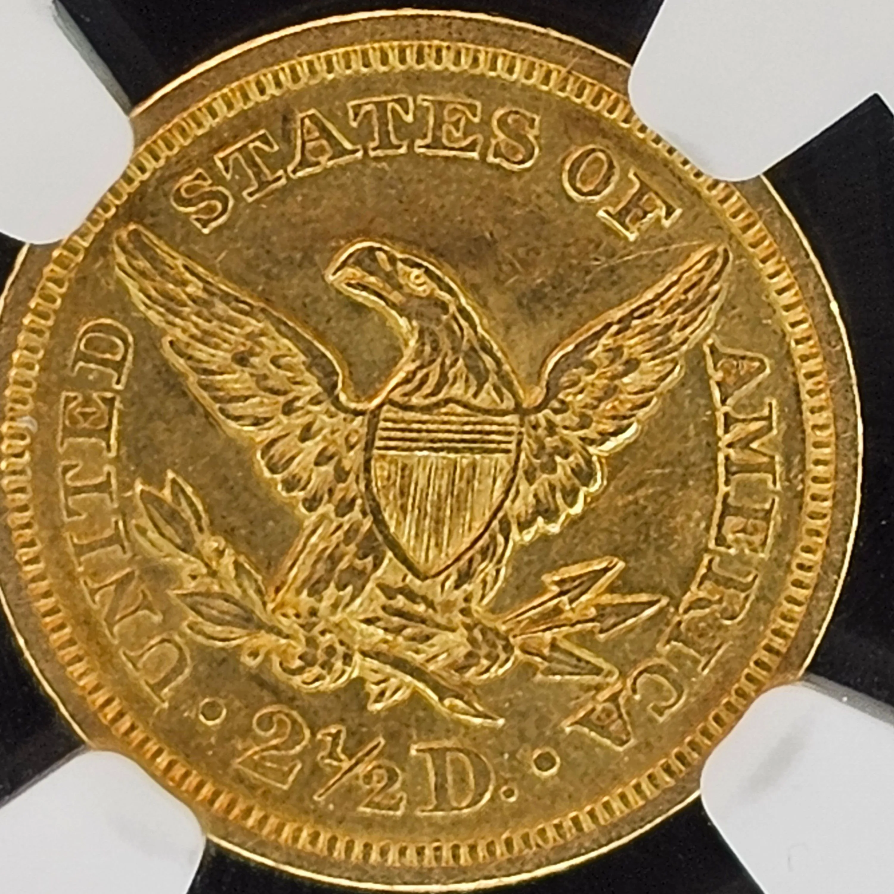 Product image for 1851 $2.5 GOLD COIN AU 55