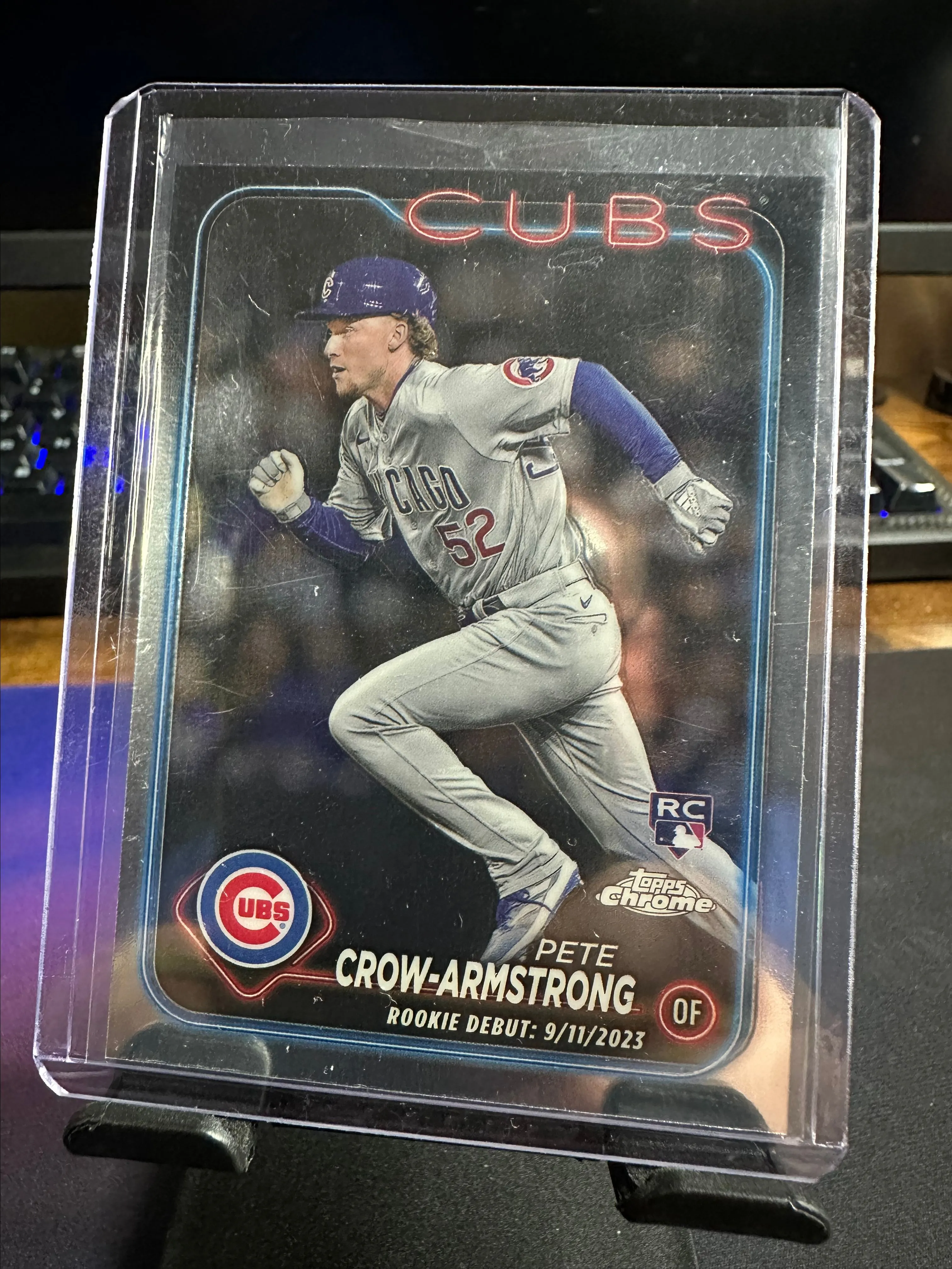 Product image for PETE CROW ARMSTRONG 2024 TOPPS CHROME RC ROOKIE DEBUT CHICAGO CUBS