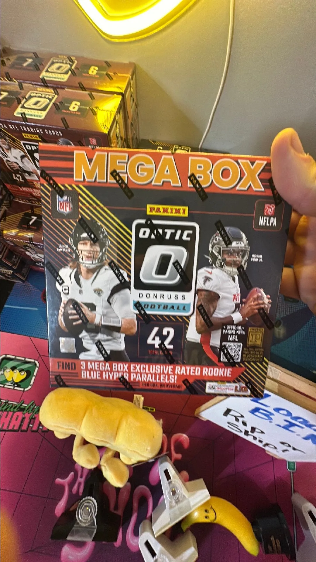 Product image for ( 1 ) 2024 Donruss Optic Football NFL MEGA Box ( Blue Hyper ) Inserts Downtown Chase