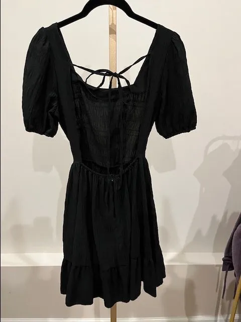 Product image for 44. NWOT SHEIN Black Puff Sleeve Dress - S