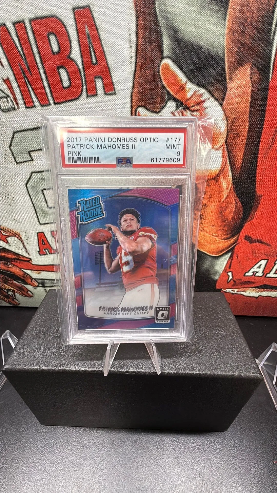 Product image for Patrick Mahomes 2017 optic rookie pink psa 9