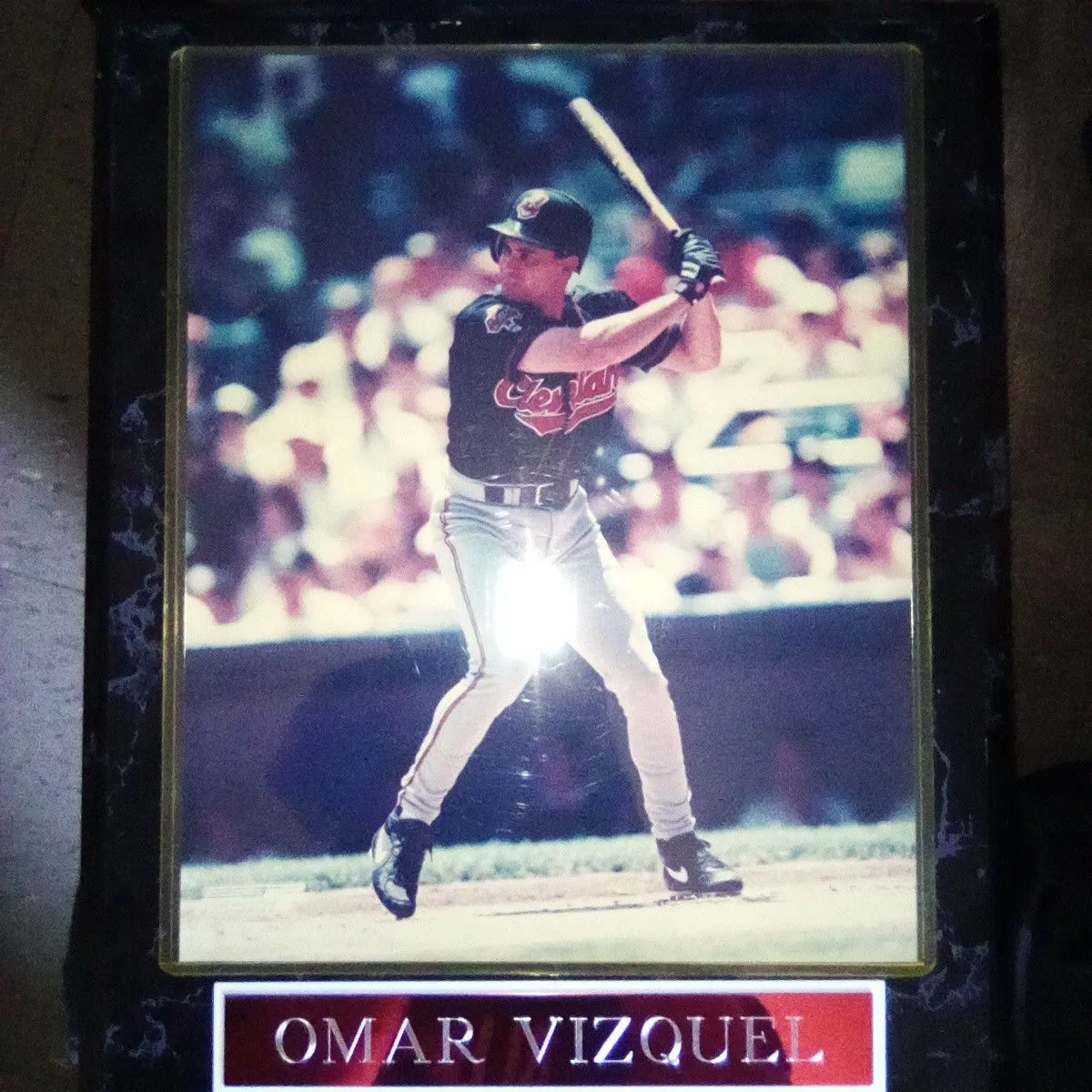 Product image for vintage Omar Vizquel MLB plaque Retro