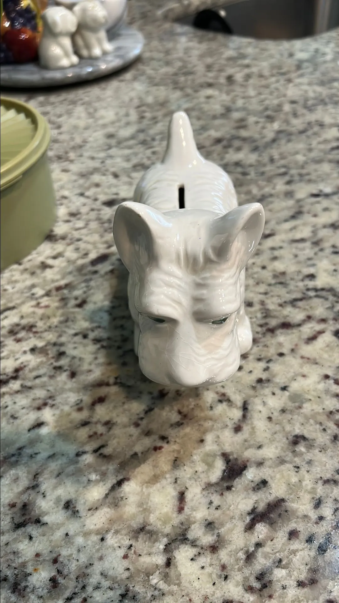 Product image for 821. Vintage White Scottish Terrier Figurine/Piggy Bank