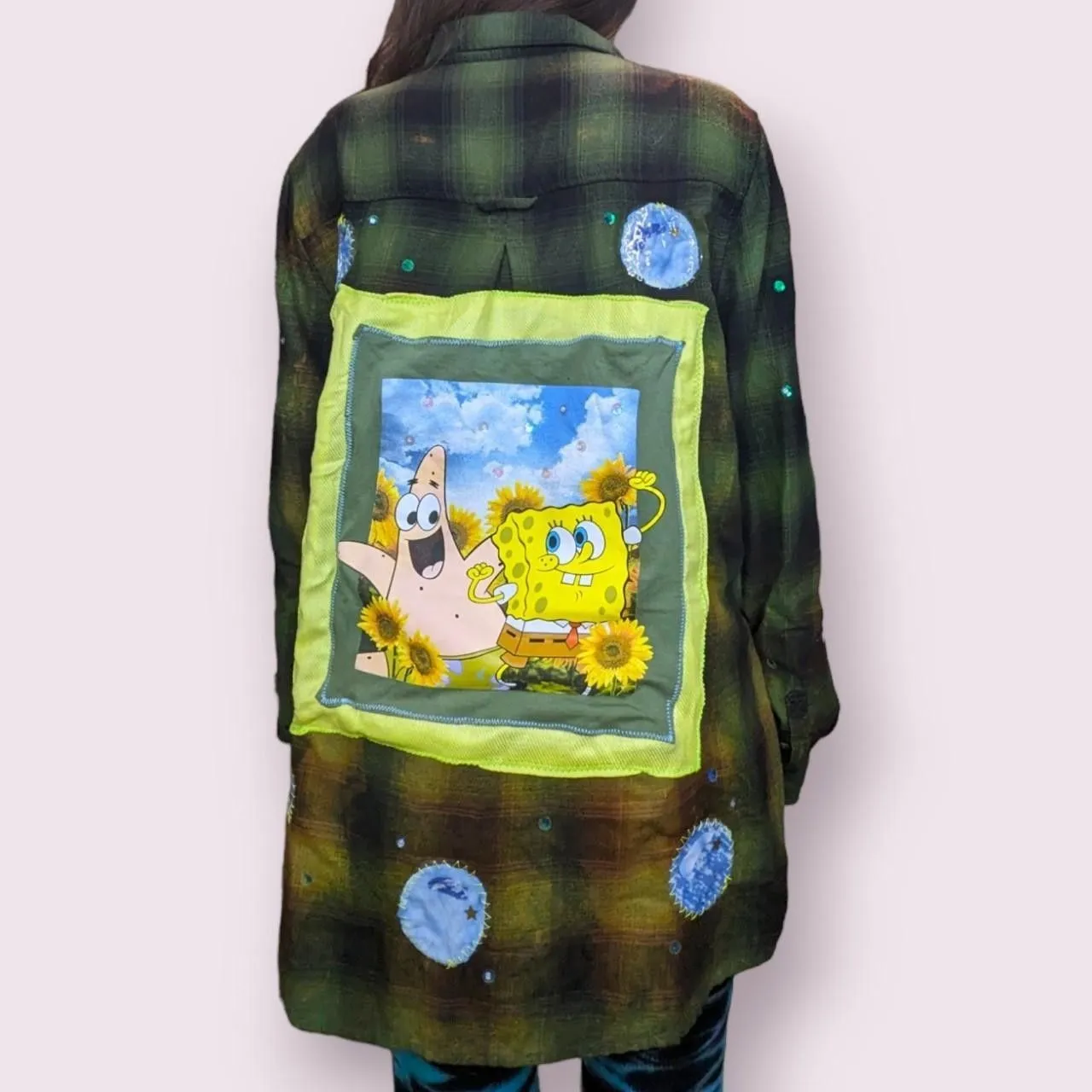 Product image for SpongeBob bubbles flannel