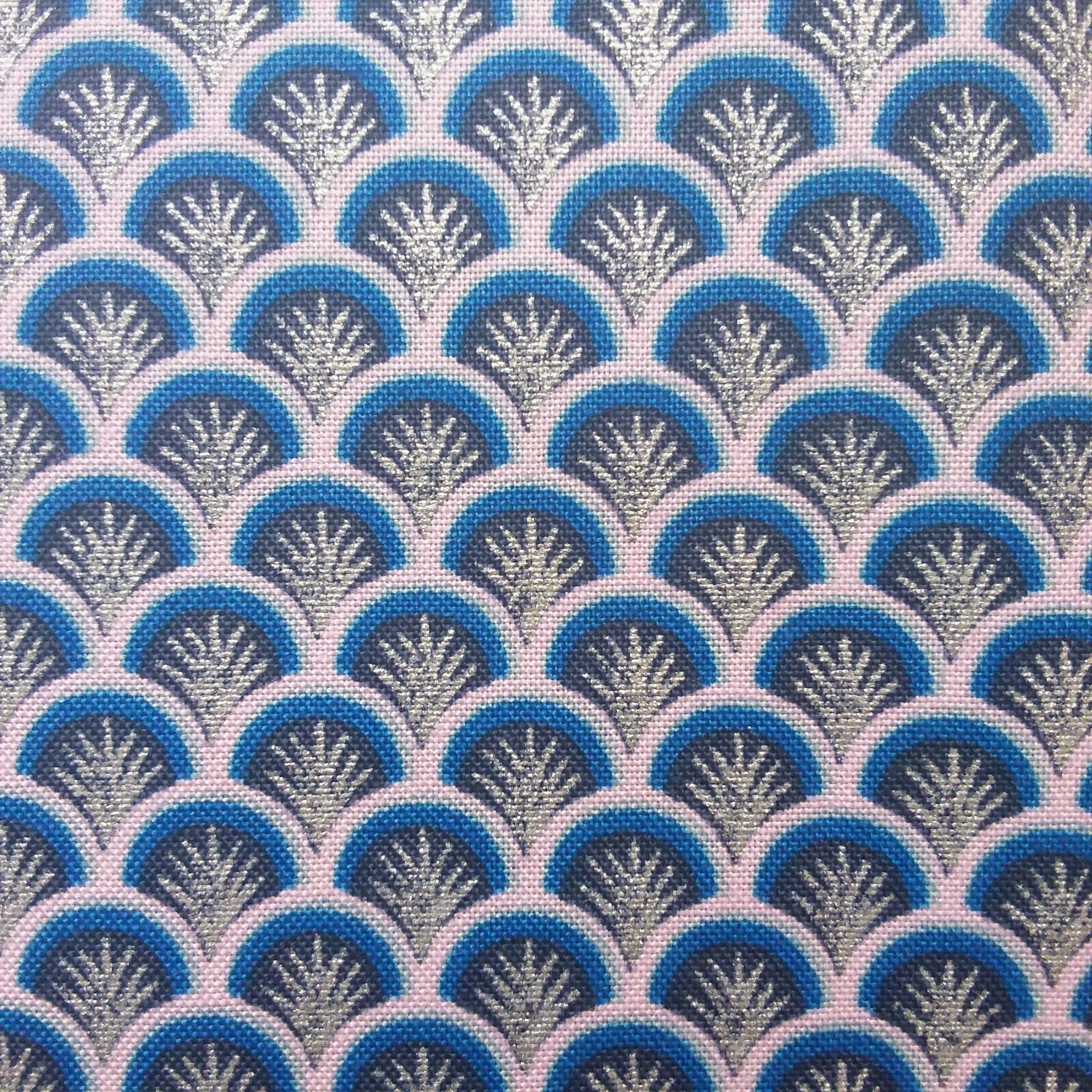 Product image for Liberty Deco Sprig Blue Cotton Fabric Per Metre