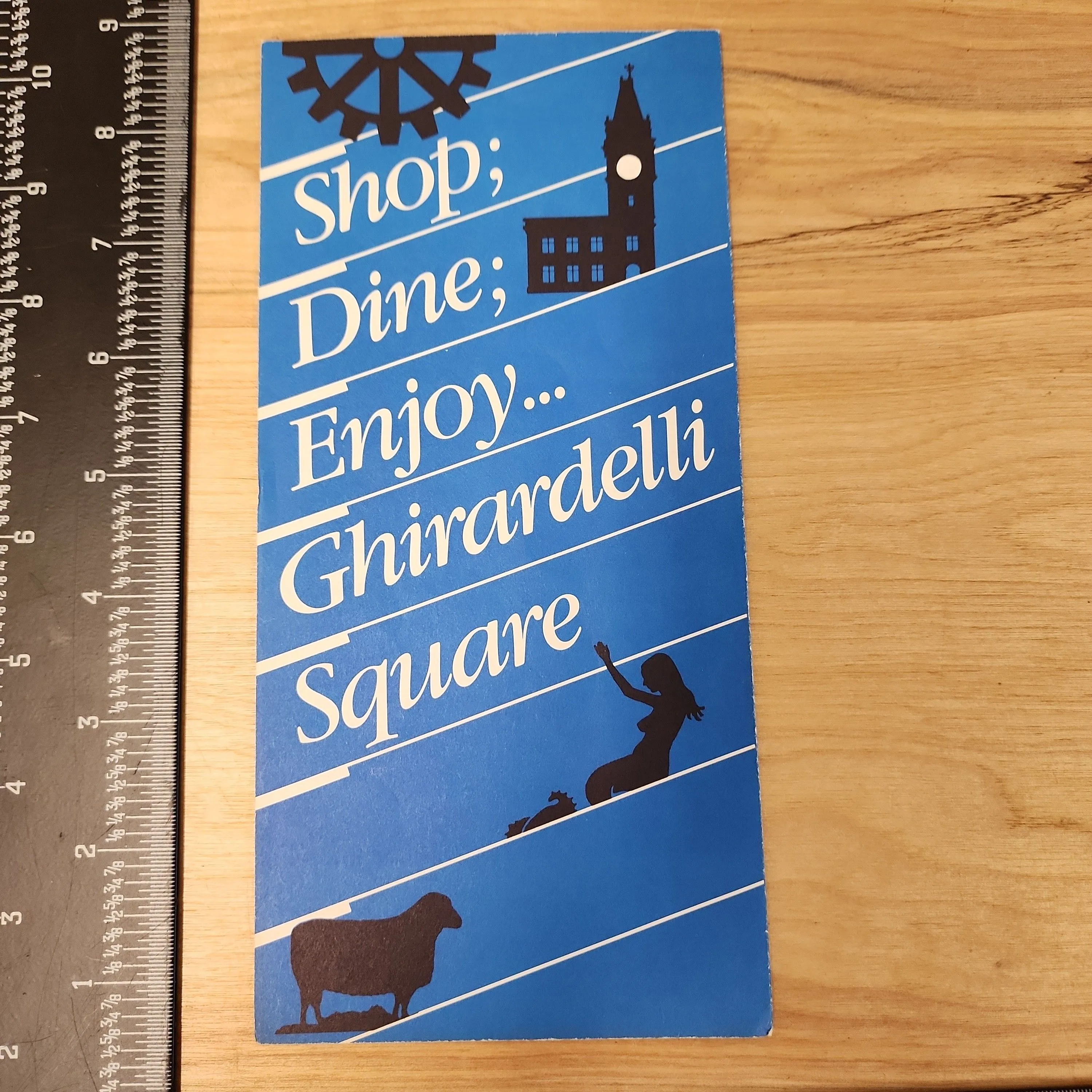 Product image for Enjoy Ghirardelli Square Brochure Map 1980s Vintage