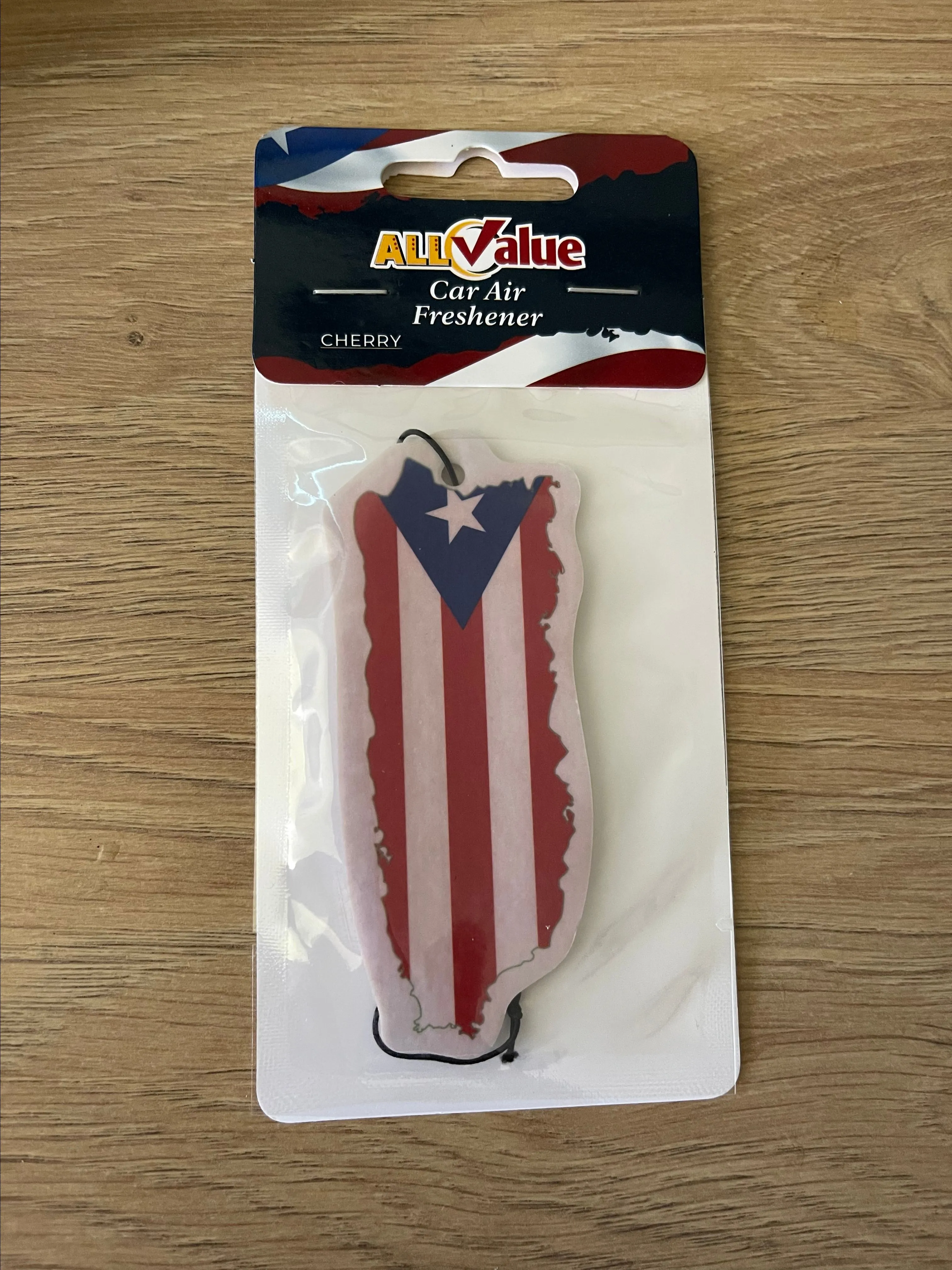 Product image for 1 Cherry Puerto Rico Flag Car Air Freshener