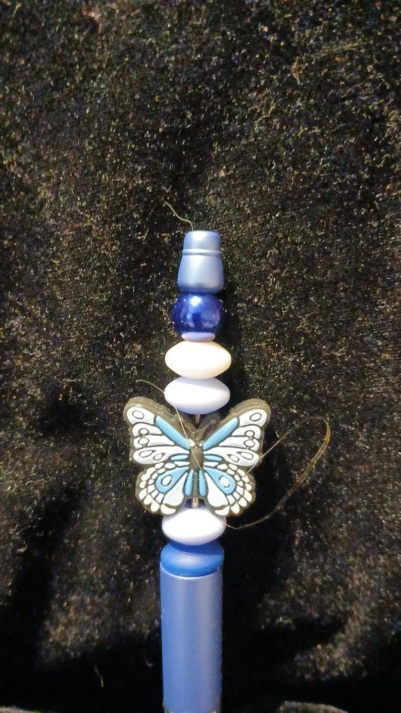 Product image for Beadable Pen - Blue Butterfly pen #205