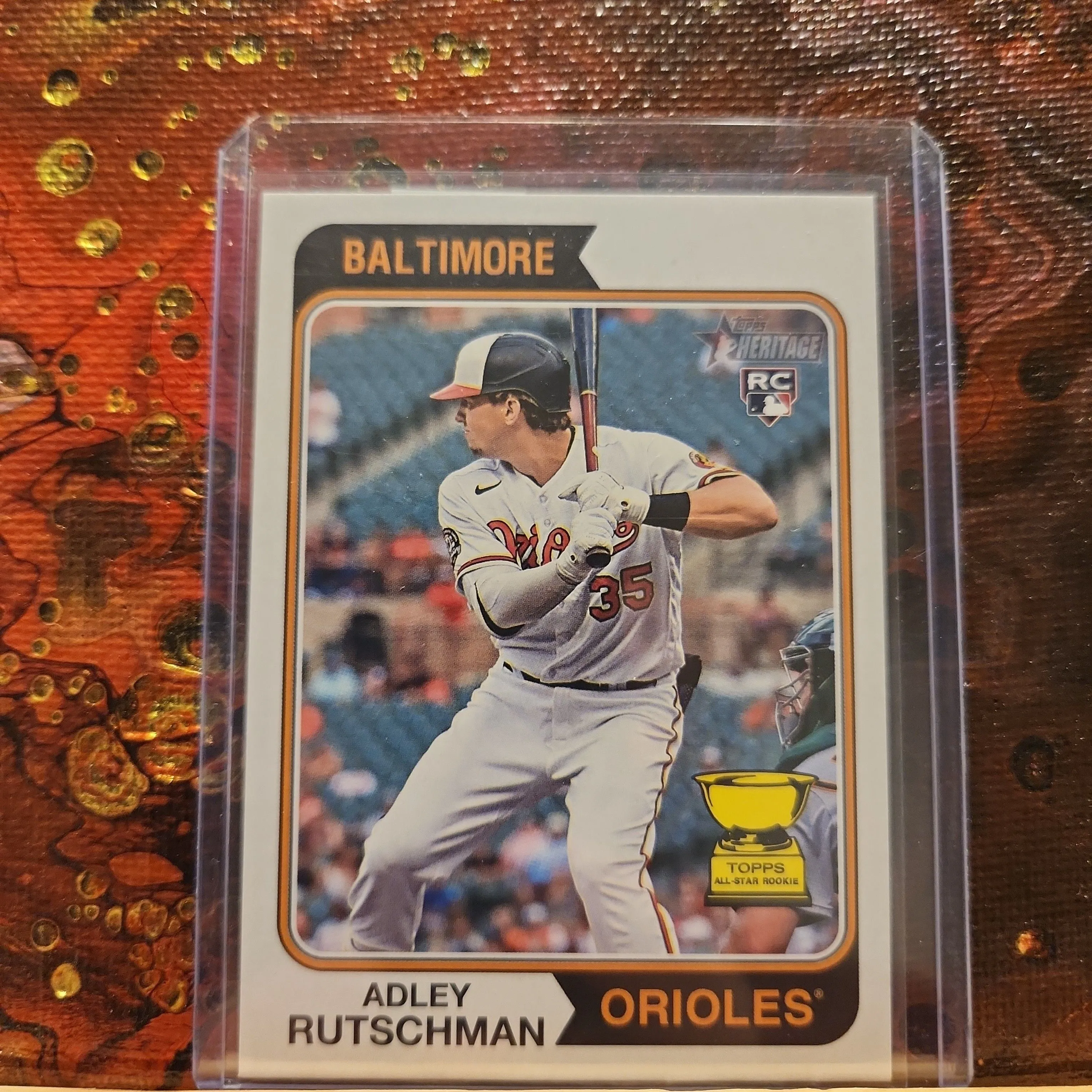 Product image for 2023 Topps Heritage Adley Rutschman RC Misssing position