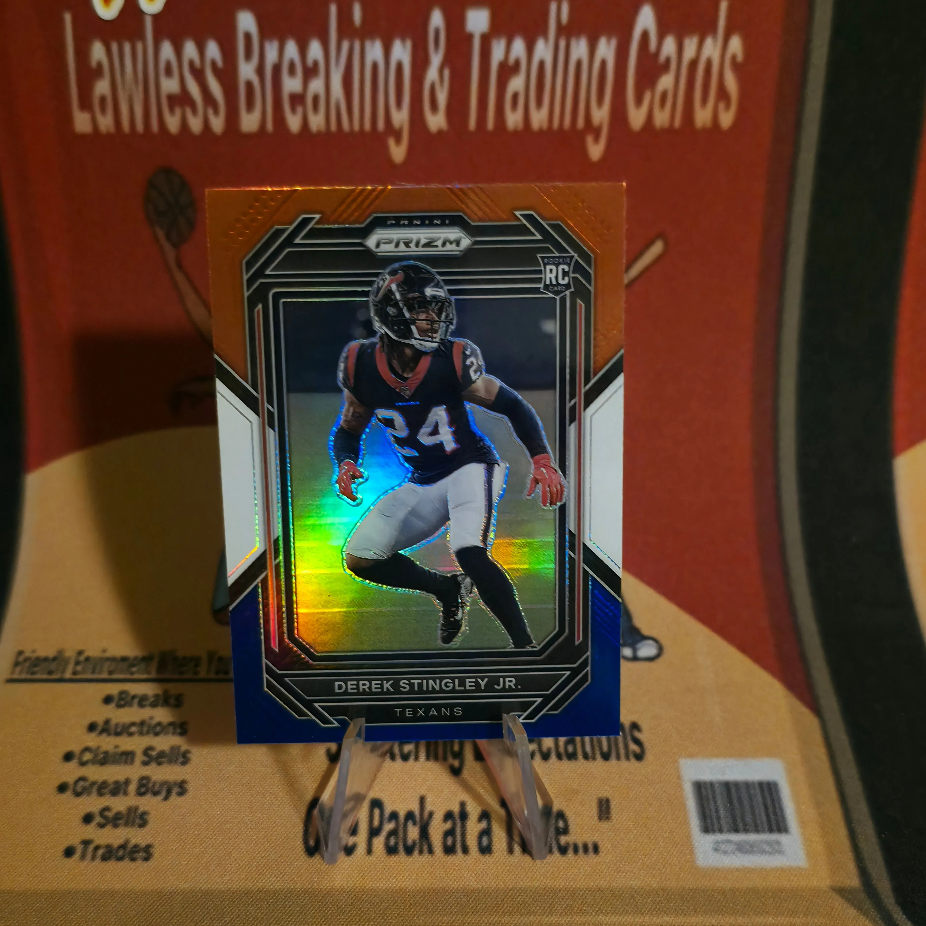 Product image for Derek Stingley Jr RC RED/WHITE/BLUE PRIZM HOLO 