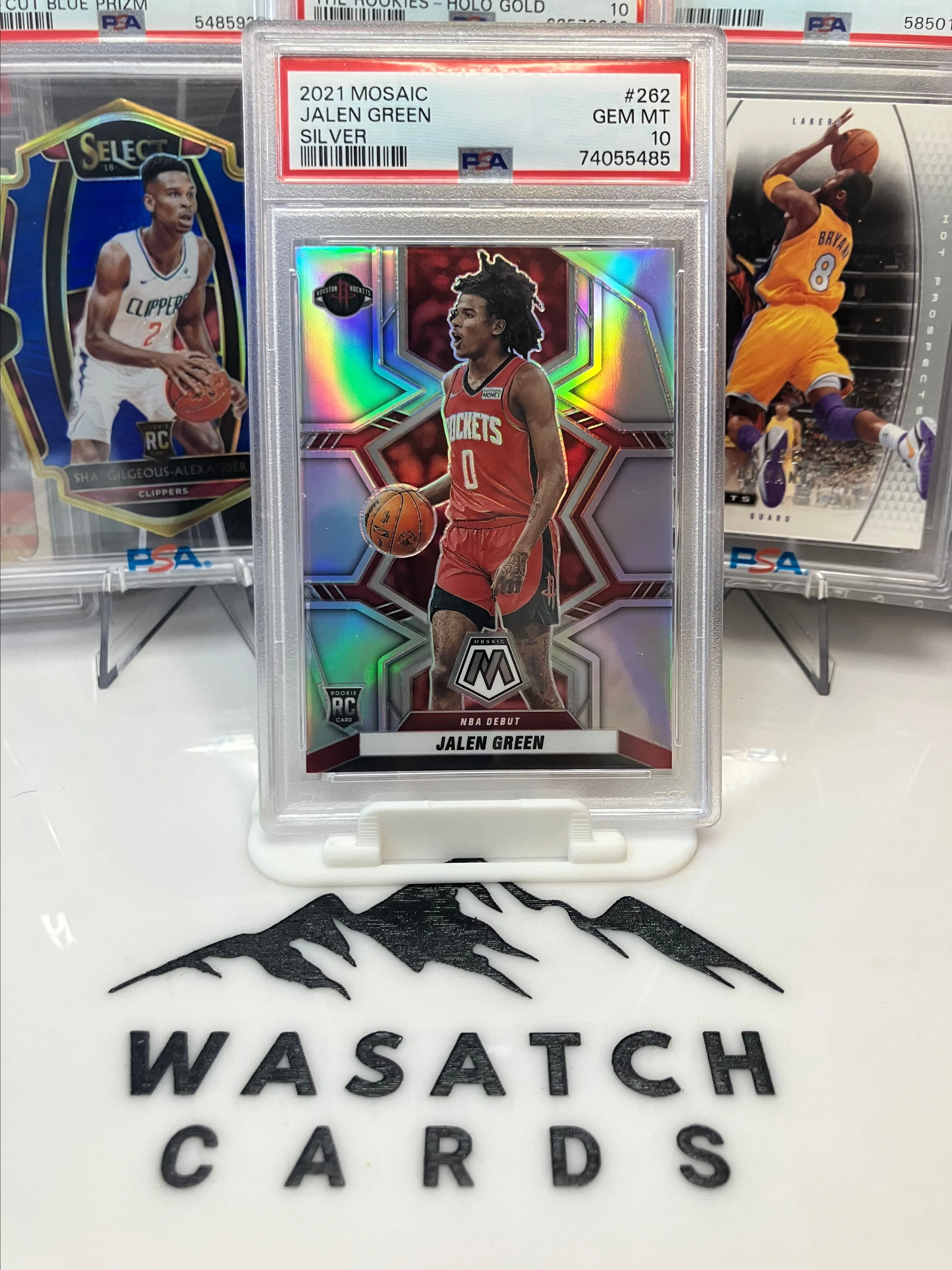 Product image for 2021-22 Mosaic Jalen Green Silver rookie PSA 10