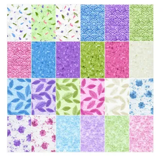 Product image for Robert Kaufman Flowerhouse Natural Textures 2.5 x WOF Roll-Ups