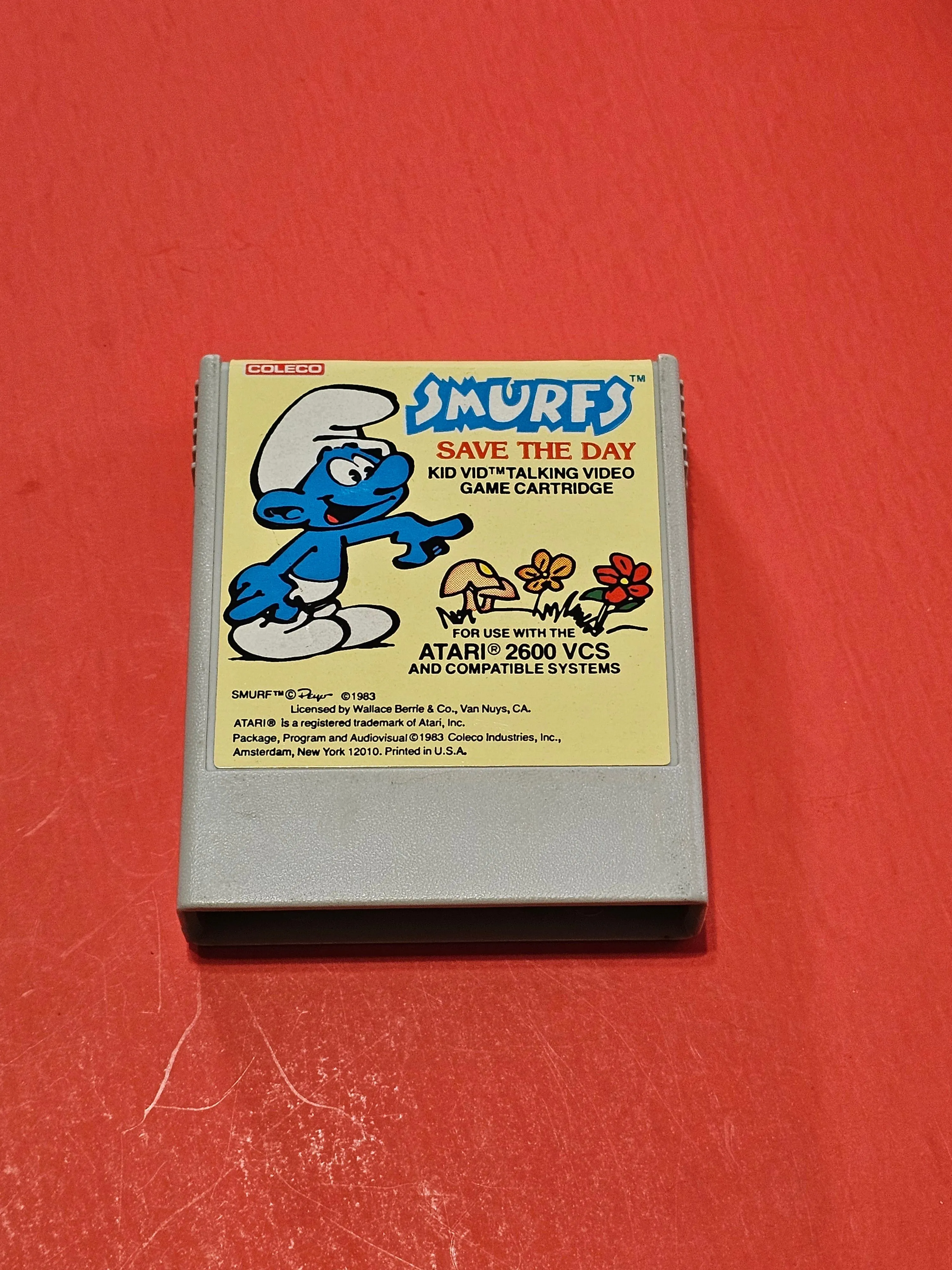 Product image for Atari 2600 'Smurfs Saves the Day' game