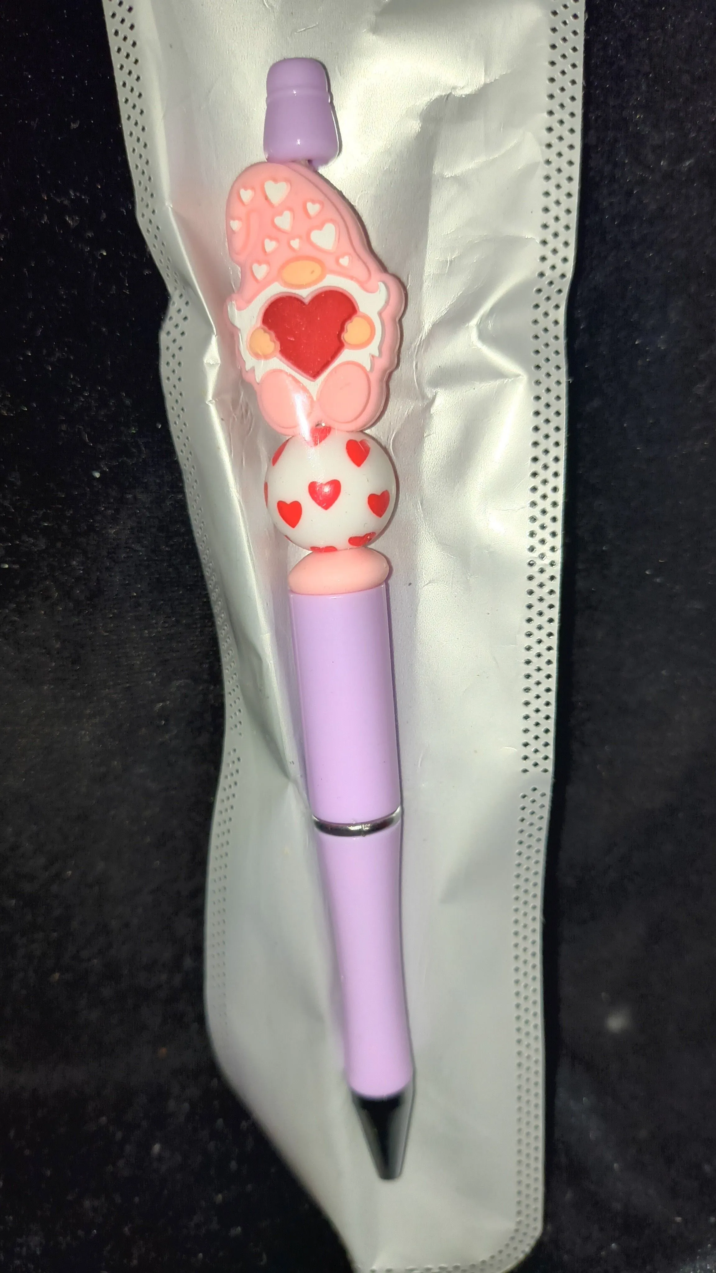 Product image for Beadable Pens - Lavender Love Gnome #62