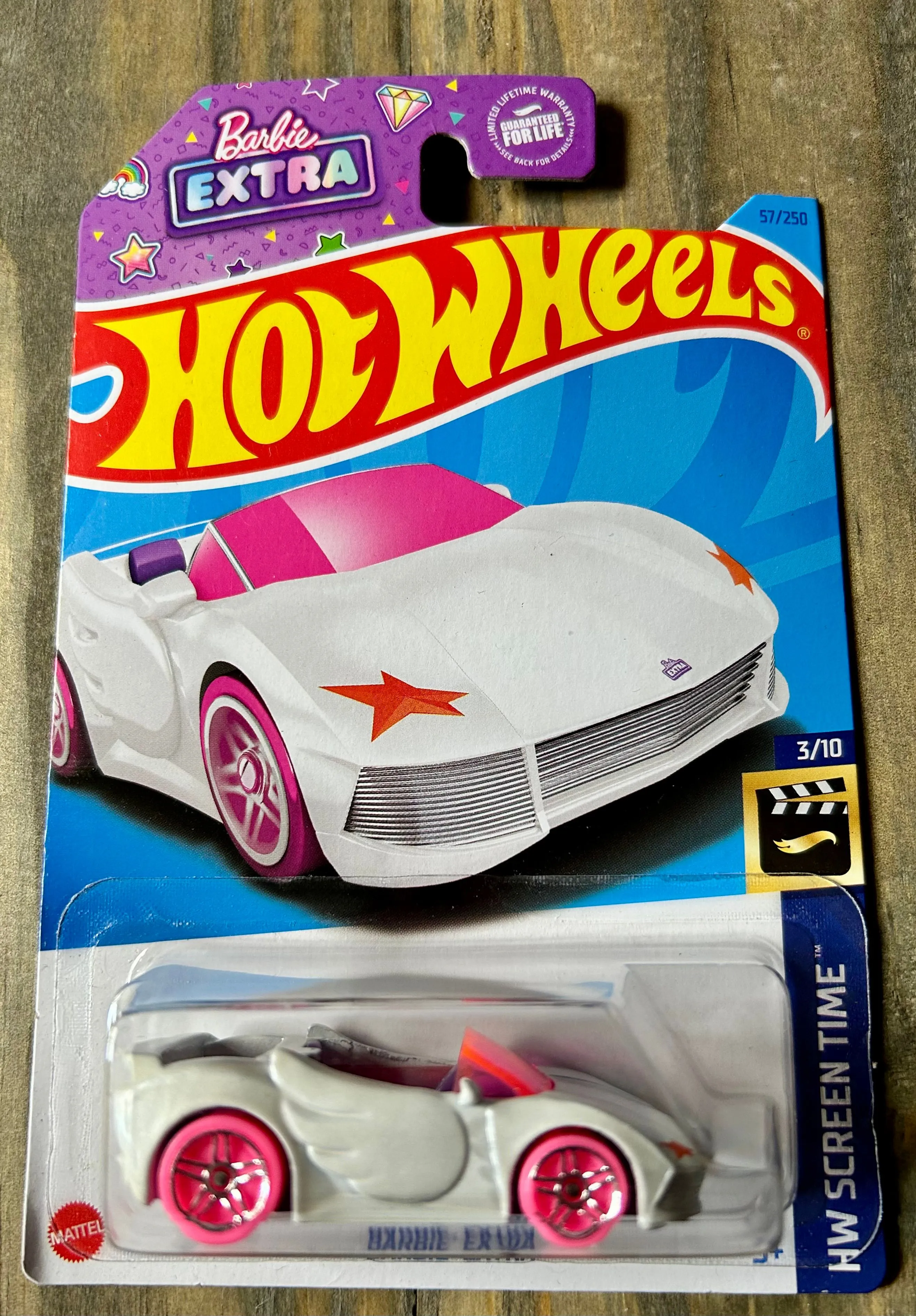 Product image for Hot Wheels Barbie Extra 57/250 2023 HW Screen Time 3/10 White