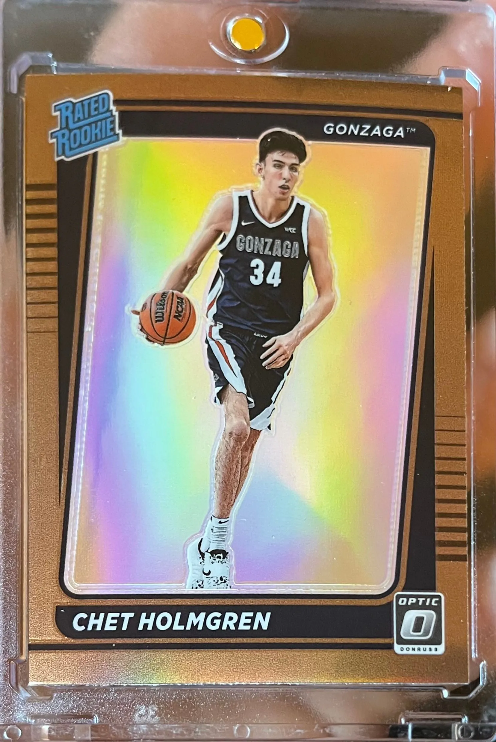 Product image for 2022-23 Chronicles Draft Picks Chet Holmgren Donruss Optic Rated Rookie Bronze #1