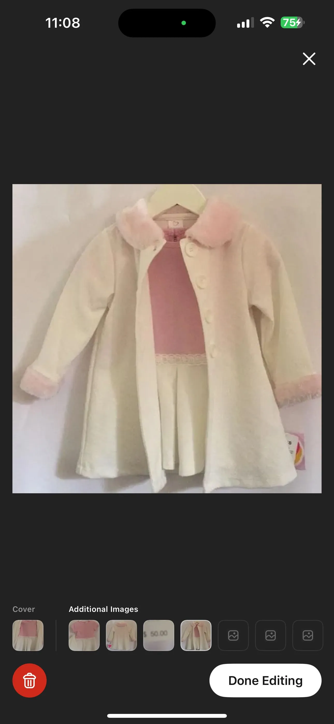 Product image for Infant sz 24 months old youngland Dress ivory/pink
