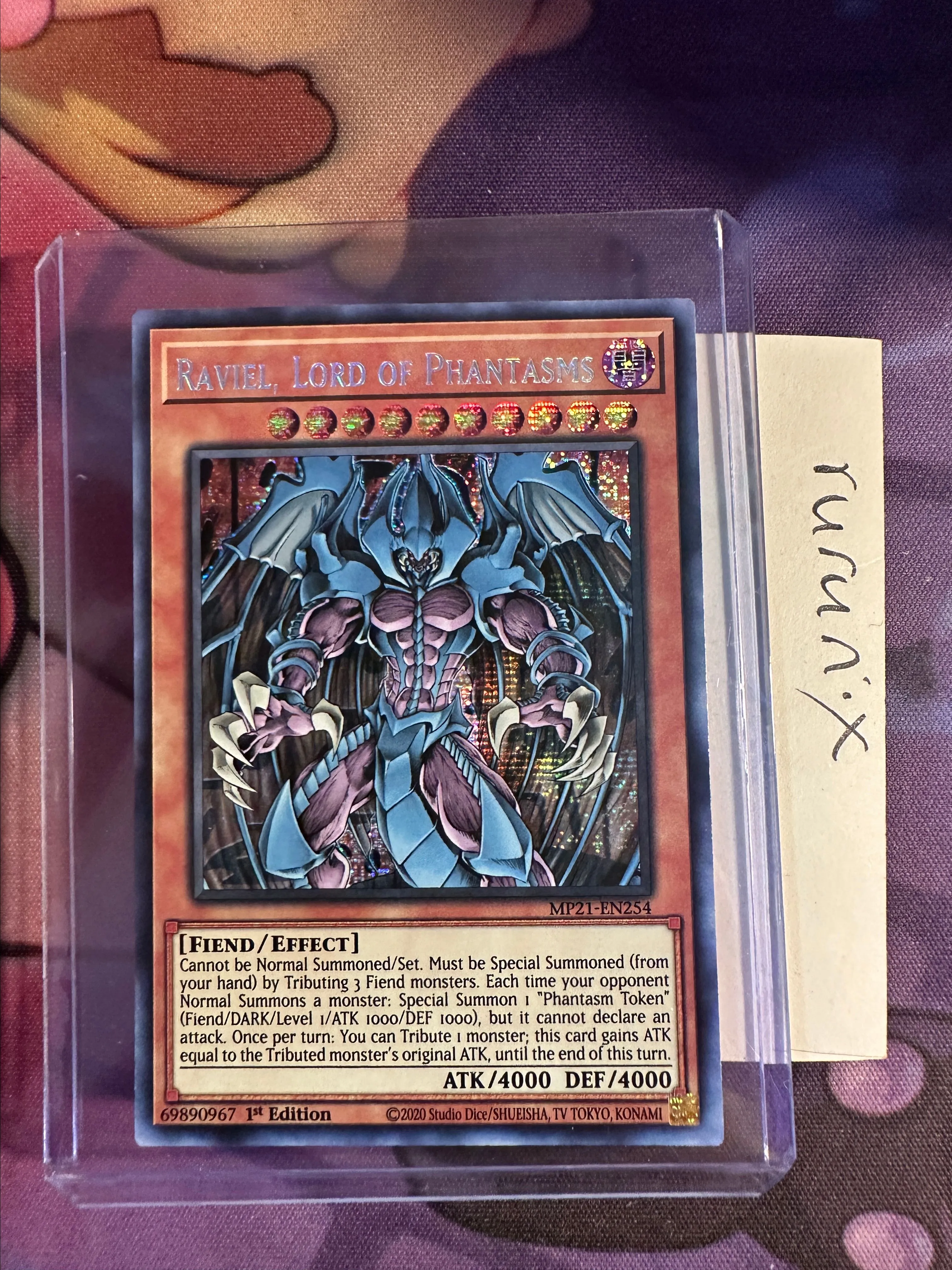 YuGiOh 2021 Tin of Ancient Battles Prismatic Secret Rare Raviel, Lord of Phantasms MP21-EN254
