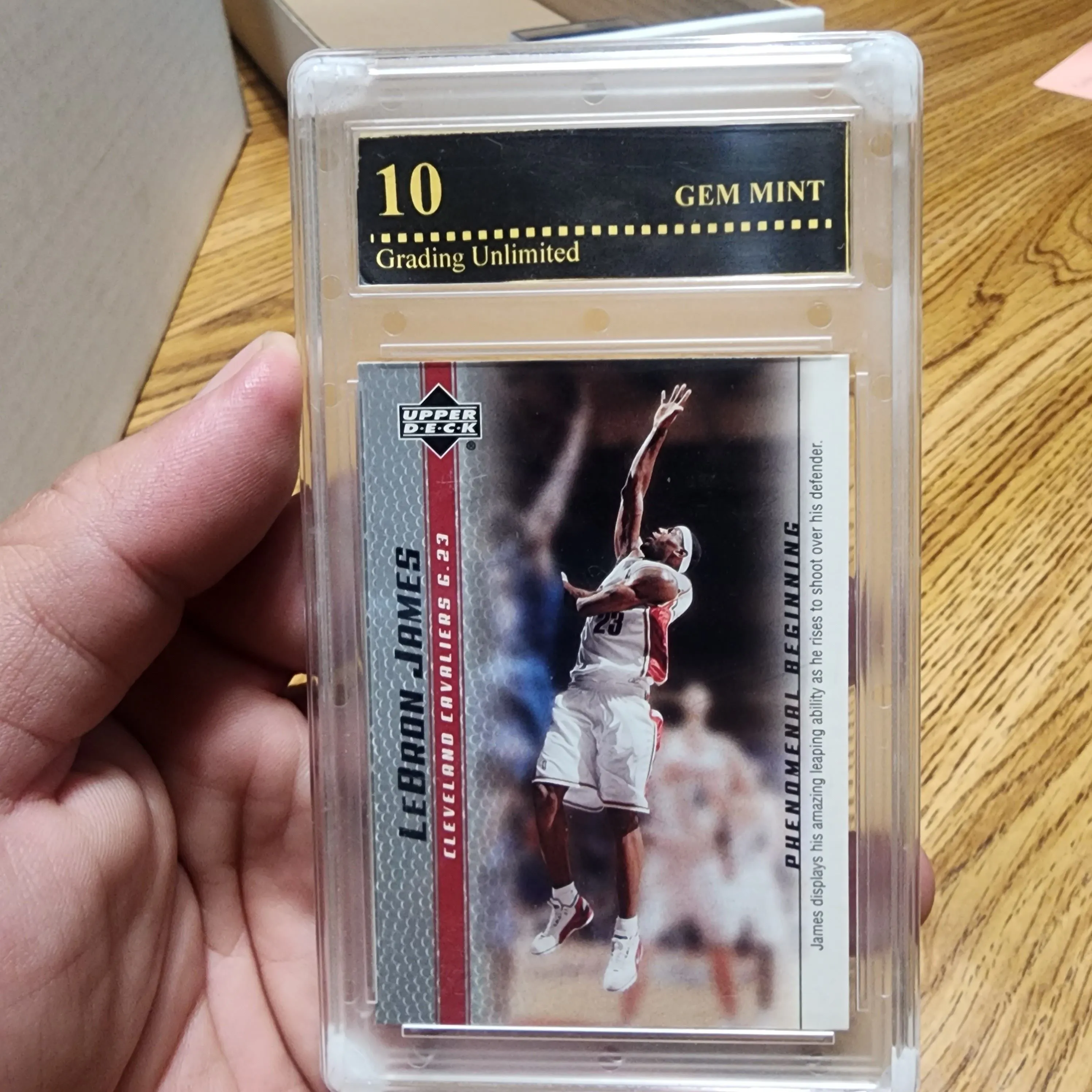 Product image for Lebron James Rookie Graded 10 upper deck