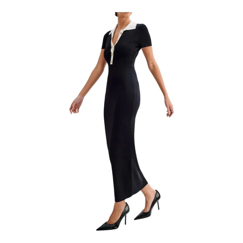 Product image for Meshki Jessamine Maxi Dress Size M Black and White