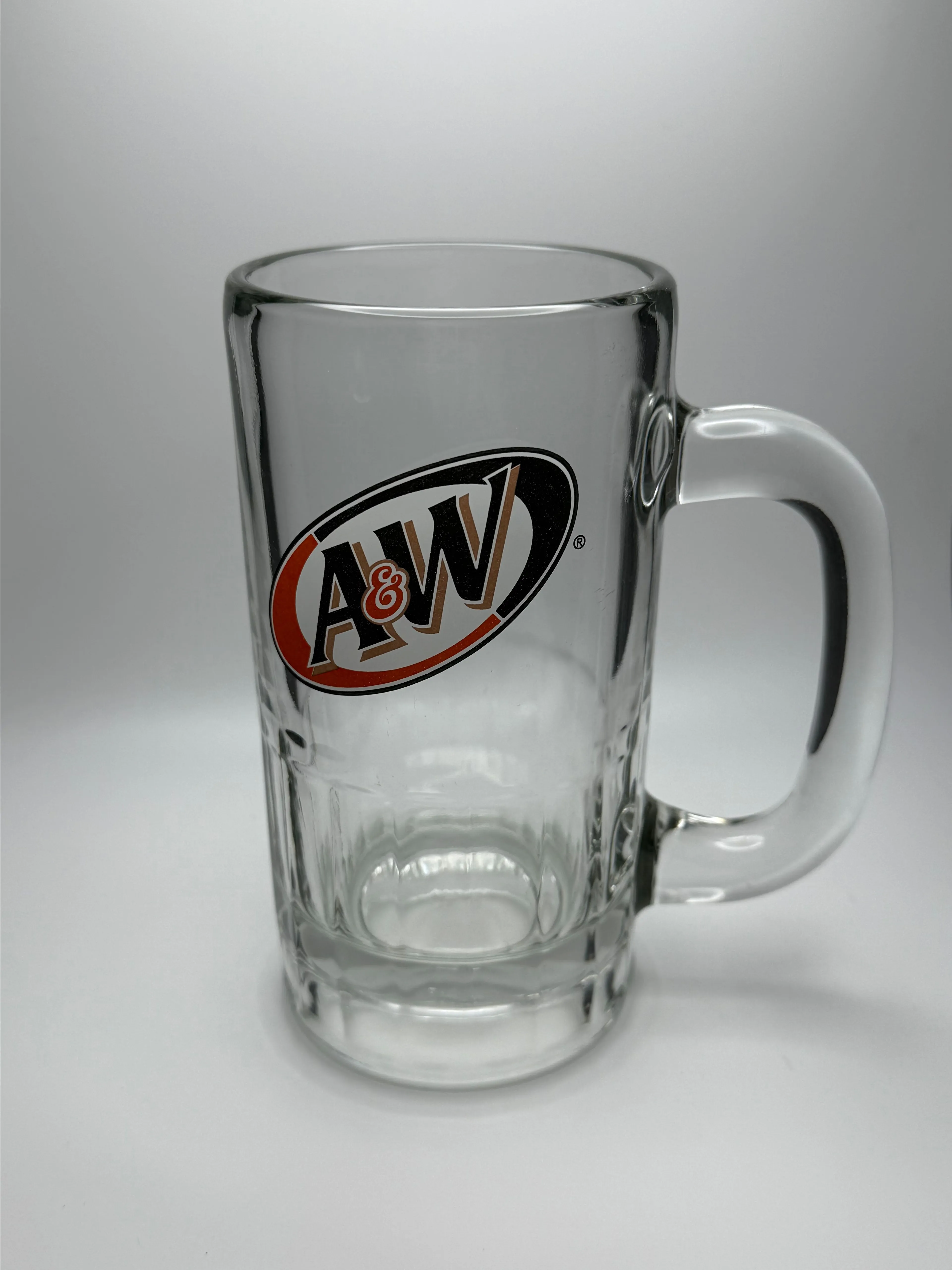 Product image for Anchor Hocking A&W Root Beer 6”, 12 oz Mug Oval Slanted Shadowed Logo USA