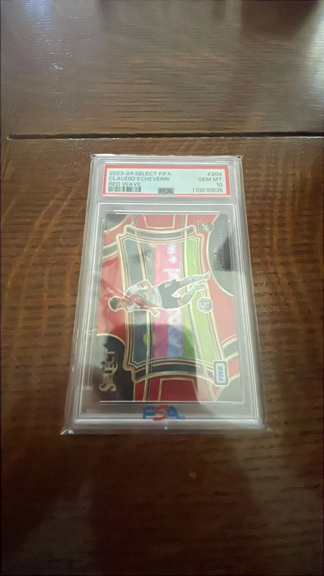 Product image for Claudio Echeverri 23-24 Select FIFA Red Wave 131/149 PSA 10