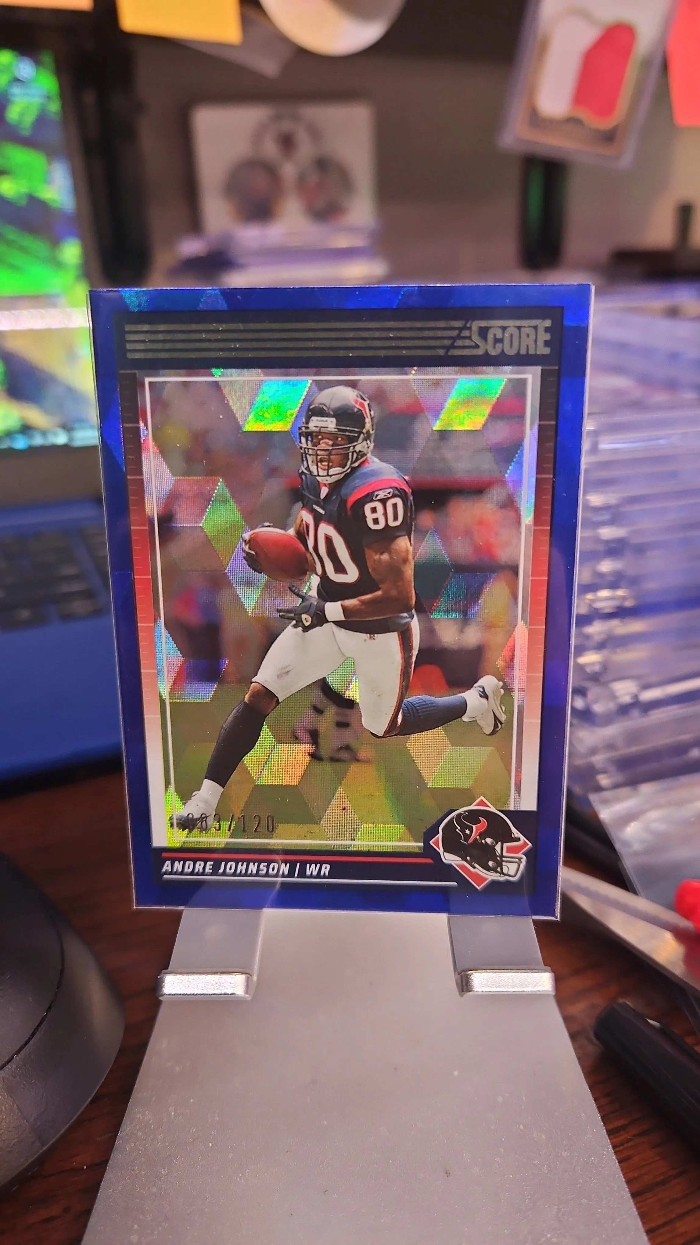 Product image for Andre Johnson #d 83/120...2024 Score Blue...Texans